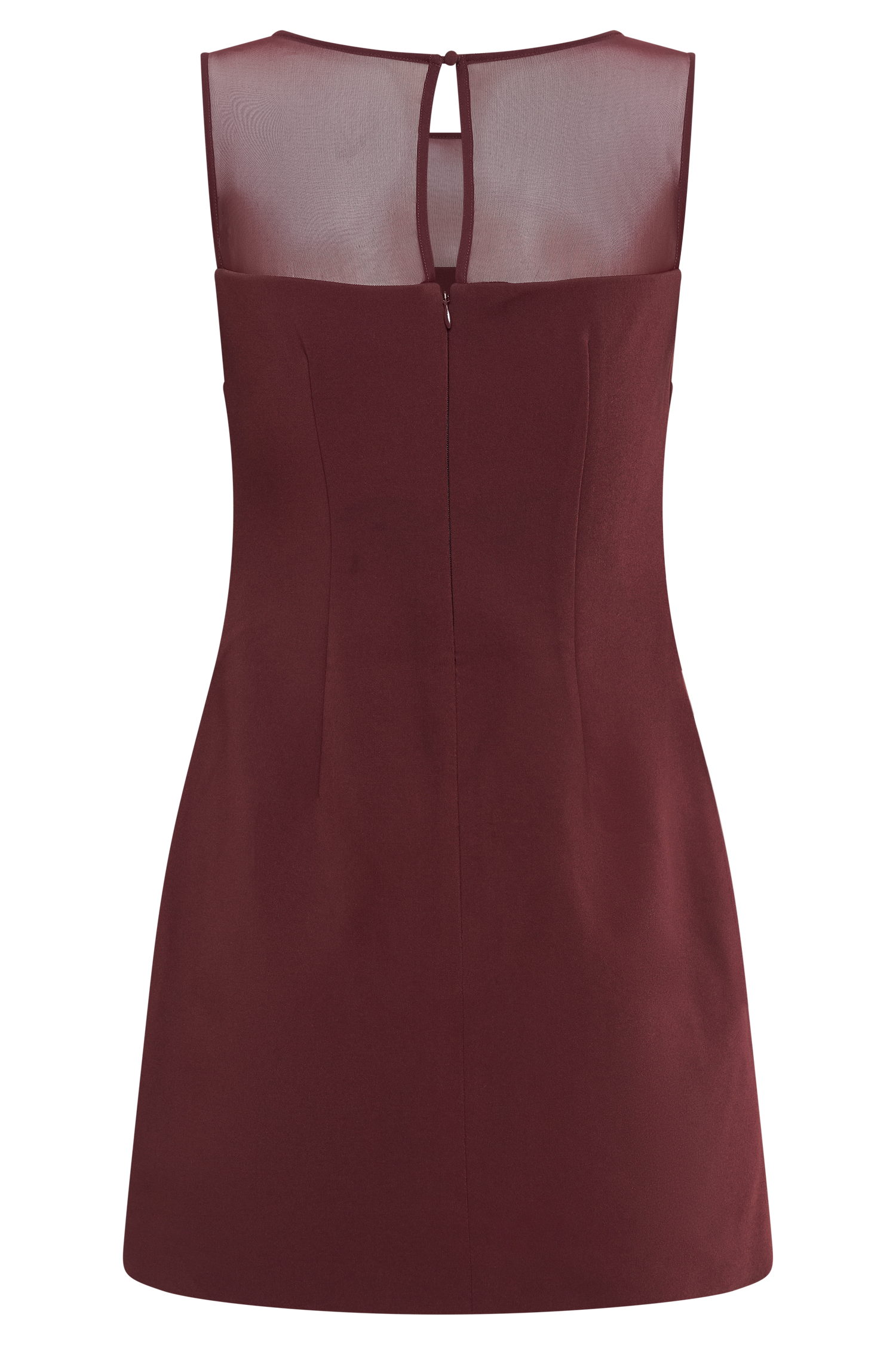 Posie Suiting Belted Mini Dress - Mahogany #9