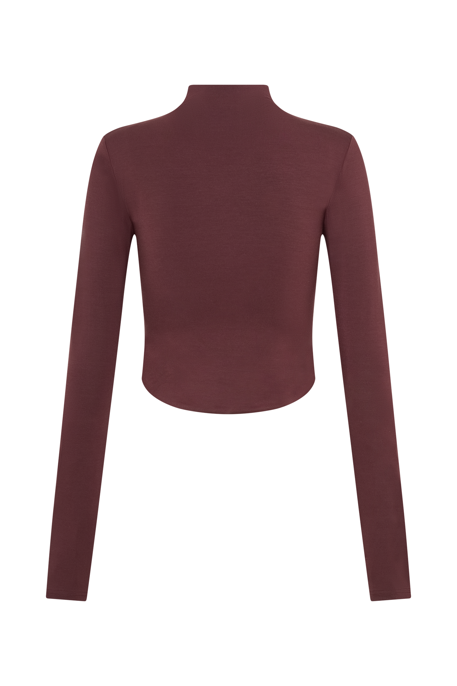 Ember Modal Long Sleeve High Neck Top - Mahogany #8