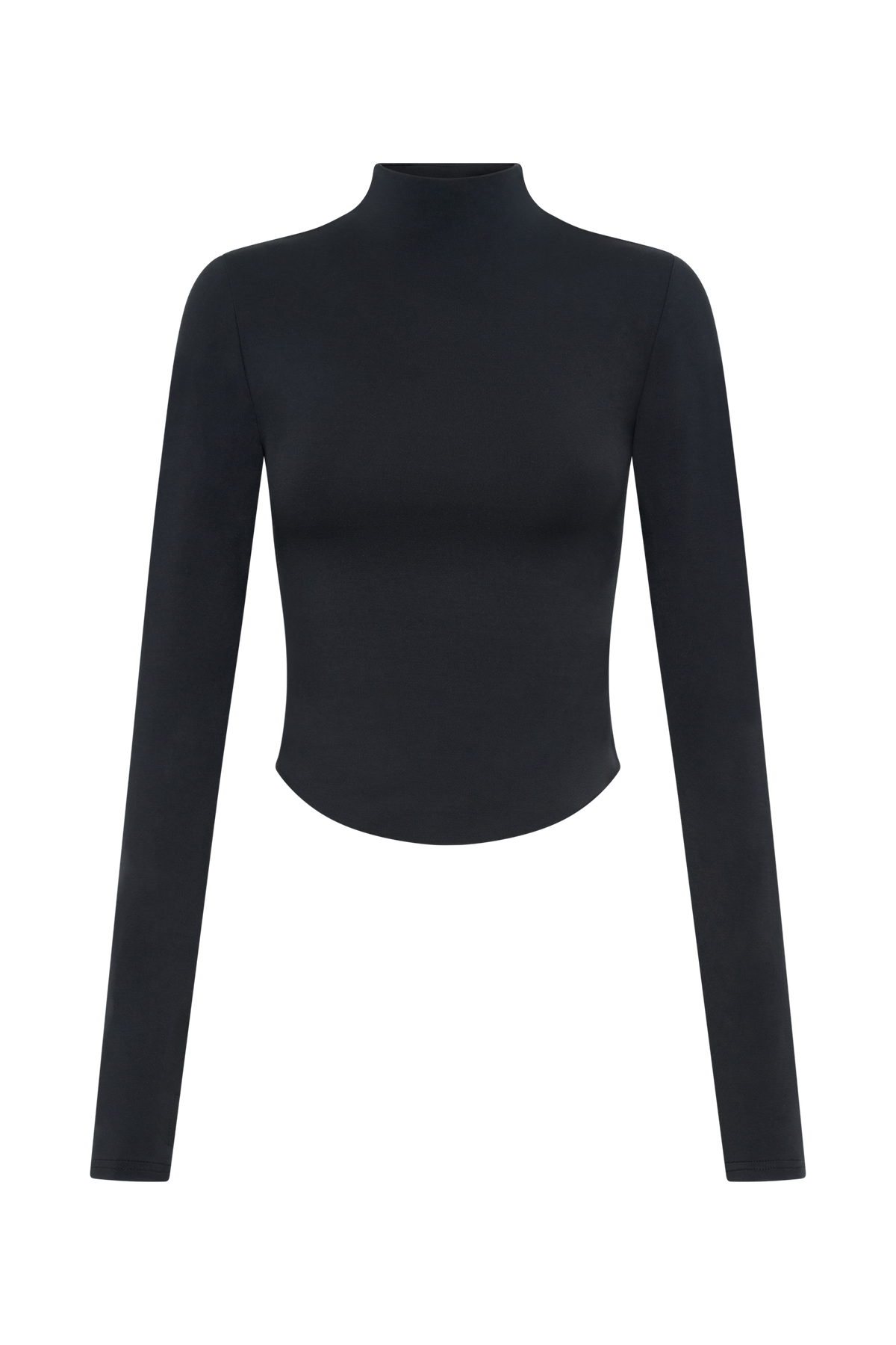 Ember Modal Long Sleeve High Neck Top - Black #9