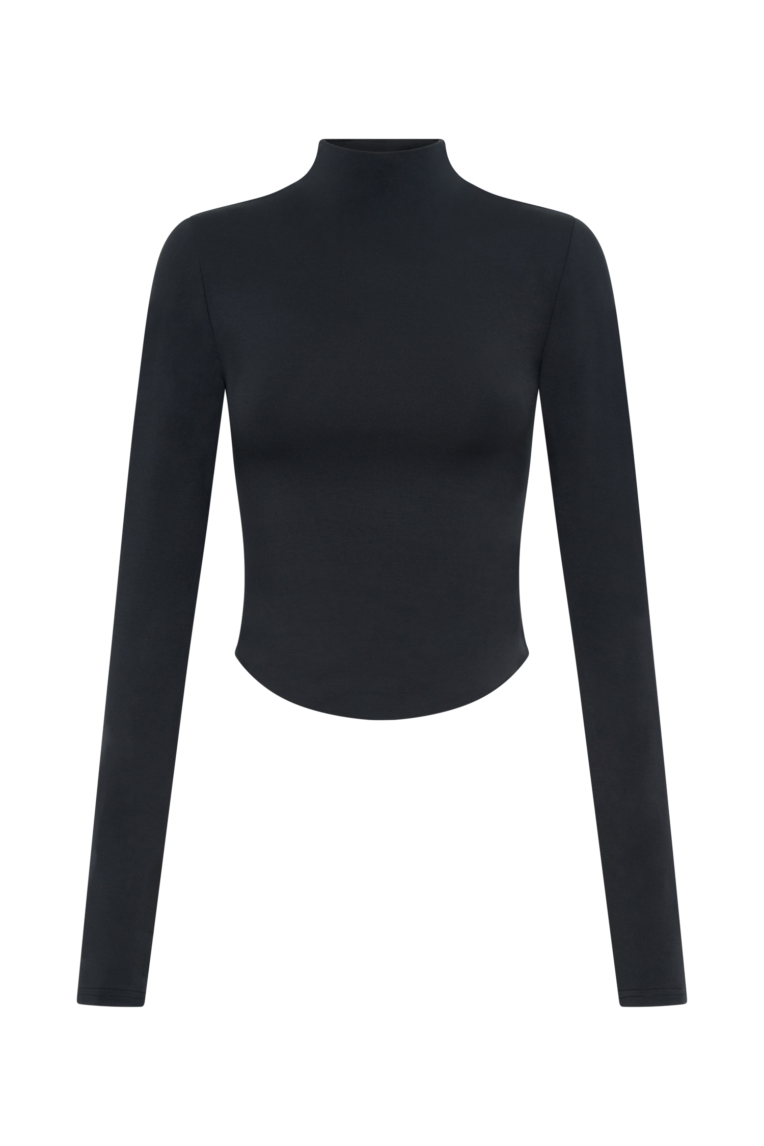Ember Modal Long Sleeve High Neck Top - Black #9
