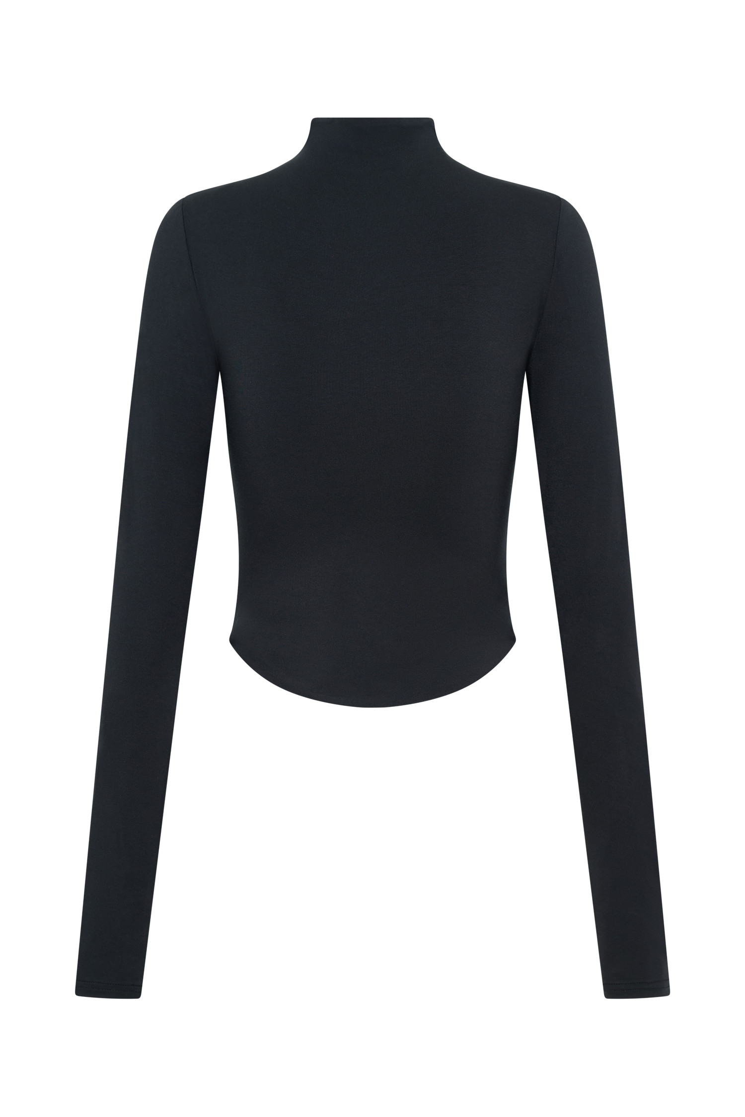 Ember Modal Long Sleeve High Neck Top - Black #10