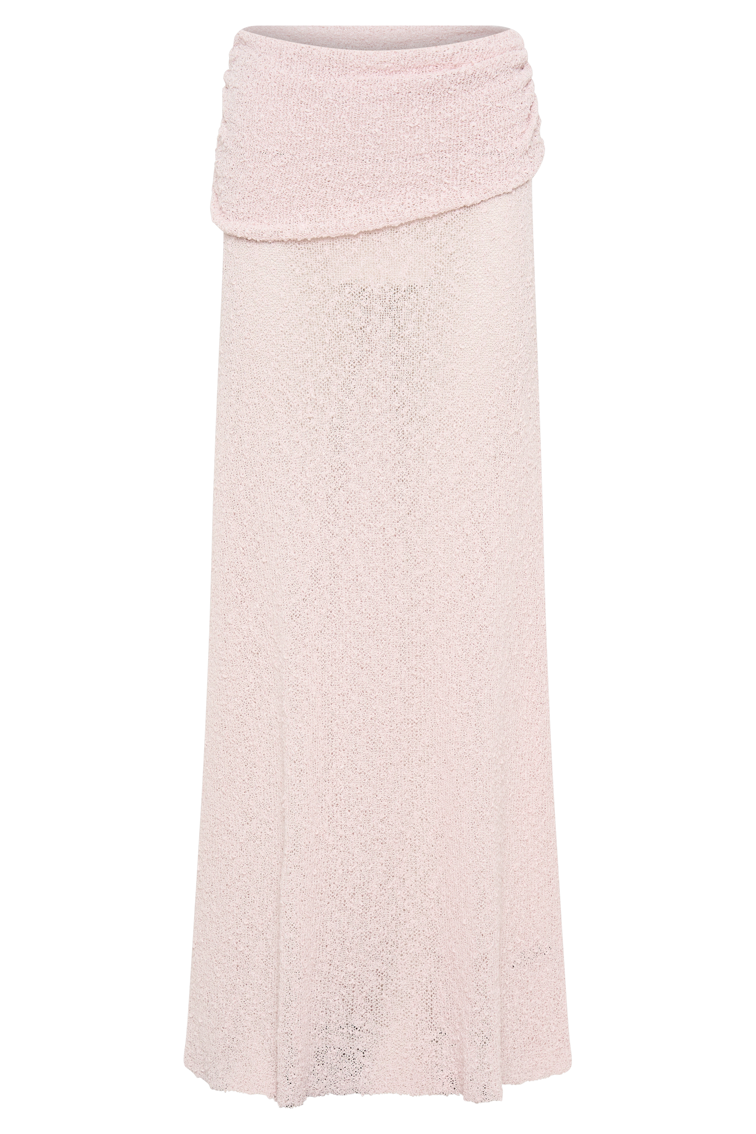 Petra Ruched Knit Maxi Skirt - Misty Rose #9