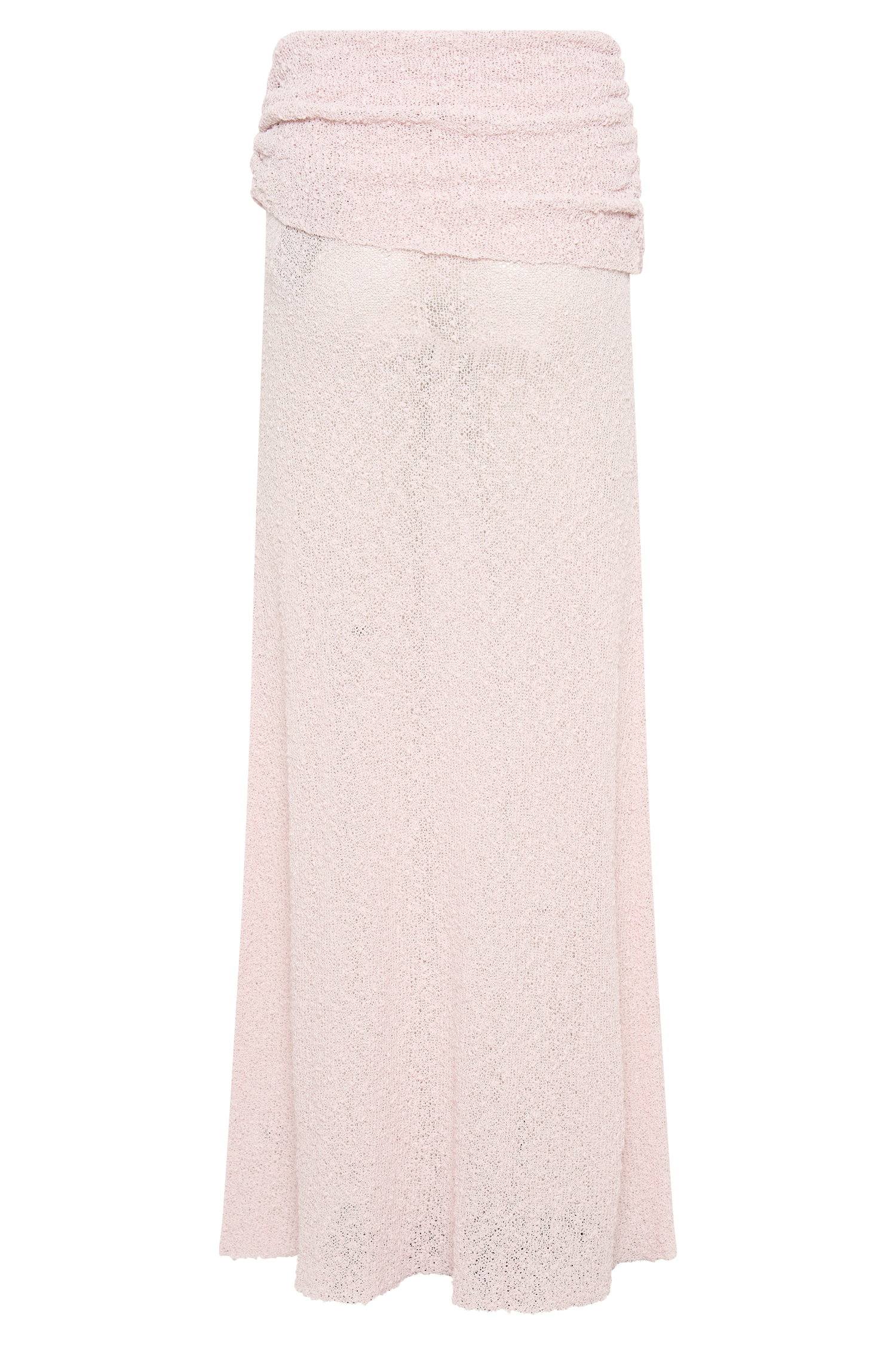 Petra Ruched Knit Maxi Skirt - Misty Rose #10