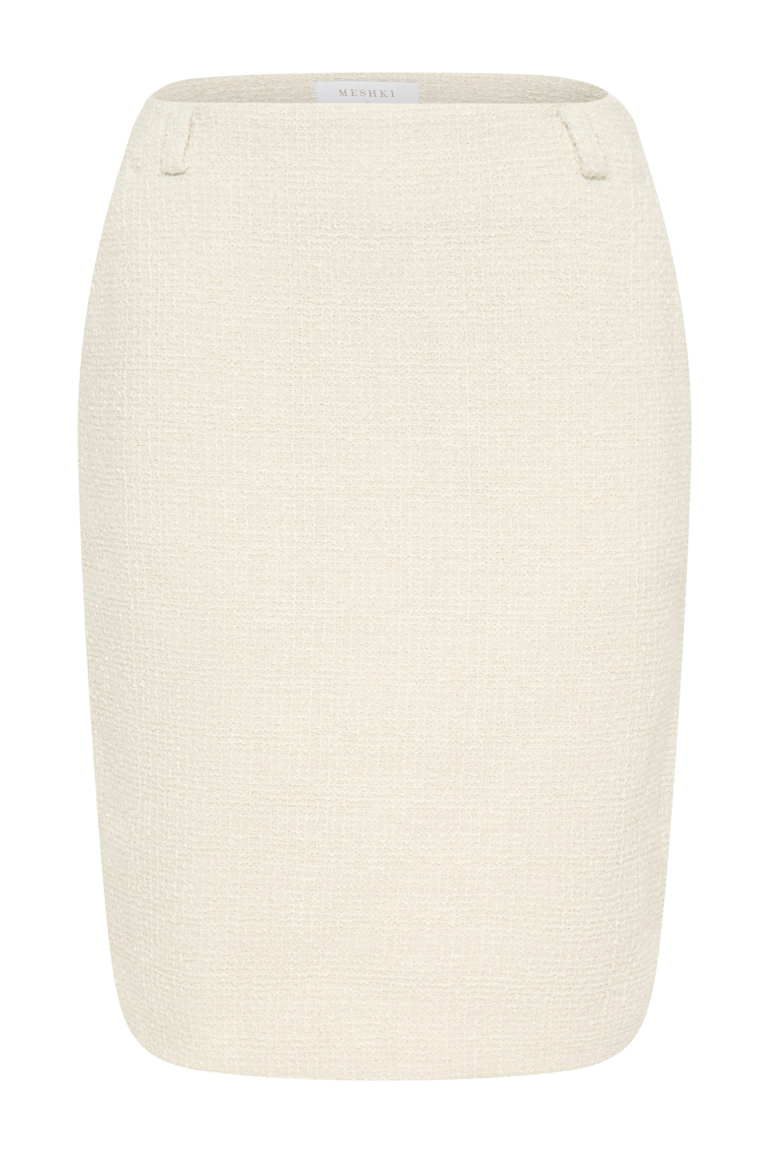 Addison Boucle Knee Length Skirt - Ivory #9