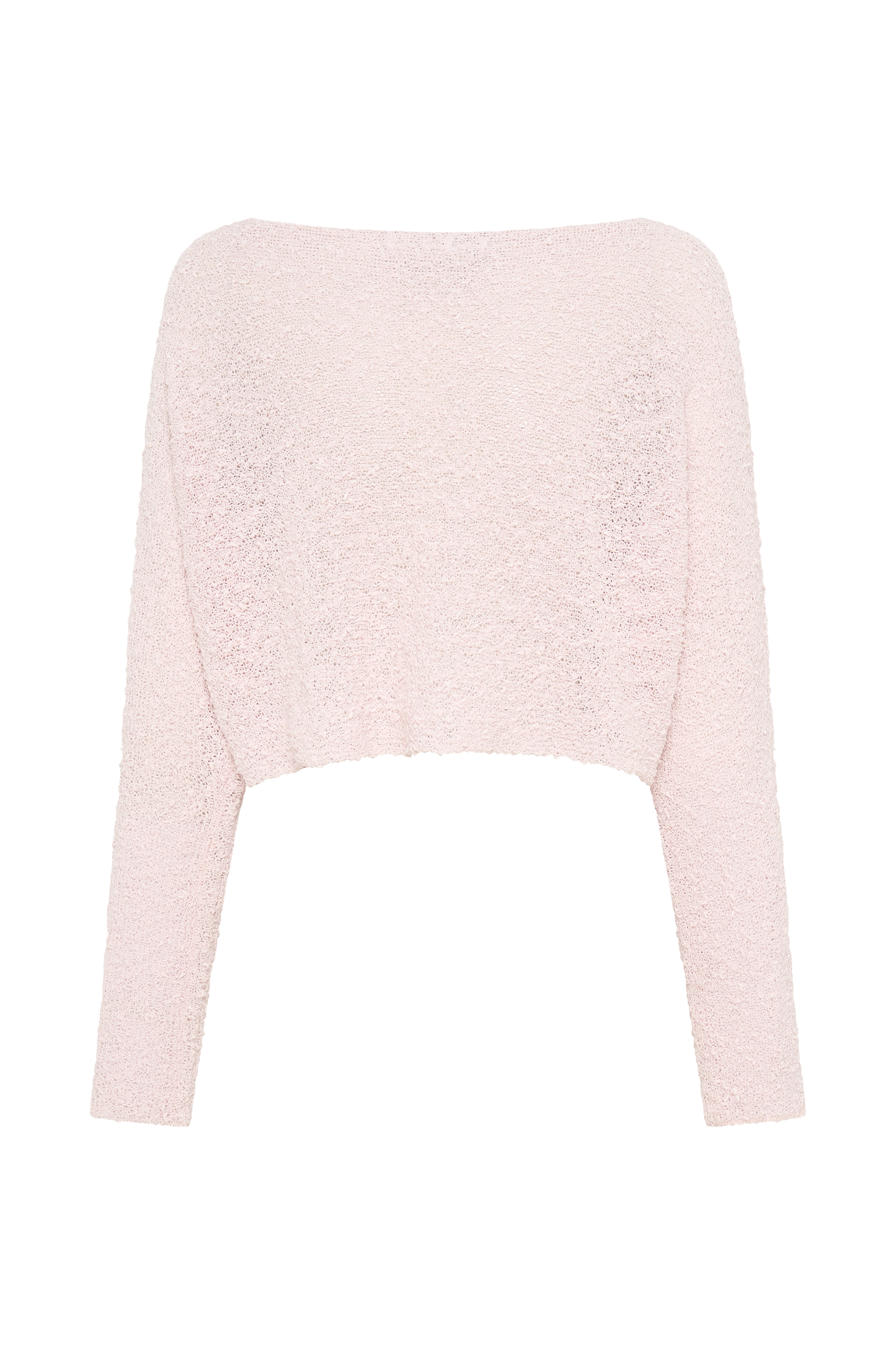 Petra Long Sleeve Knit Crop Top - Misty Rose