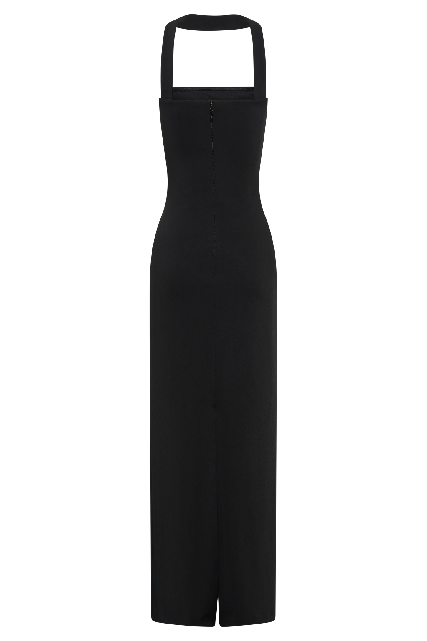 Velma Halter Collar Maxi Dress - Black