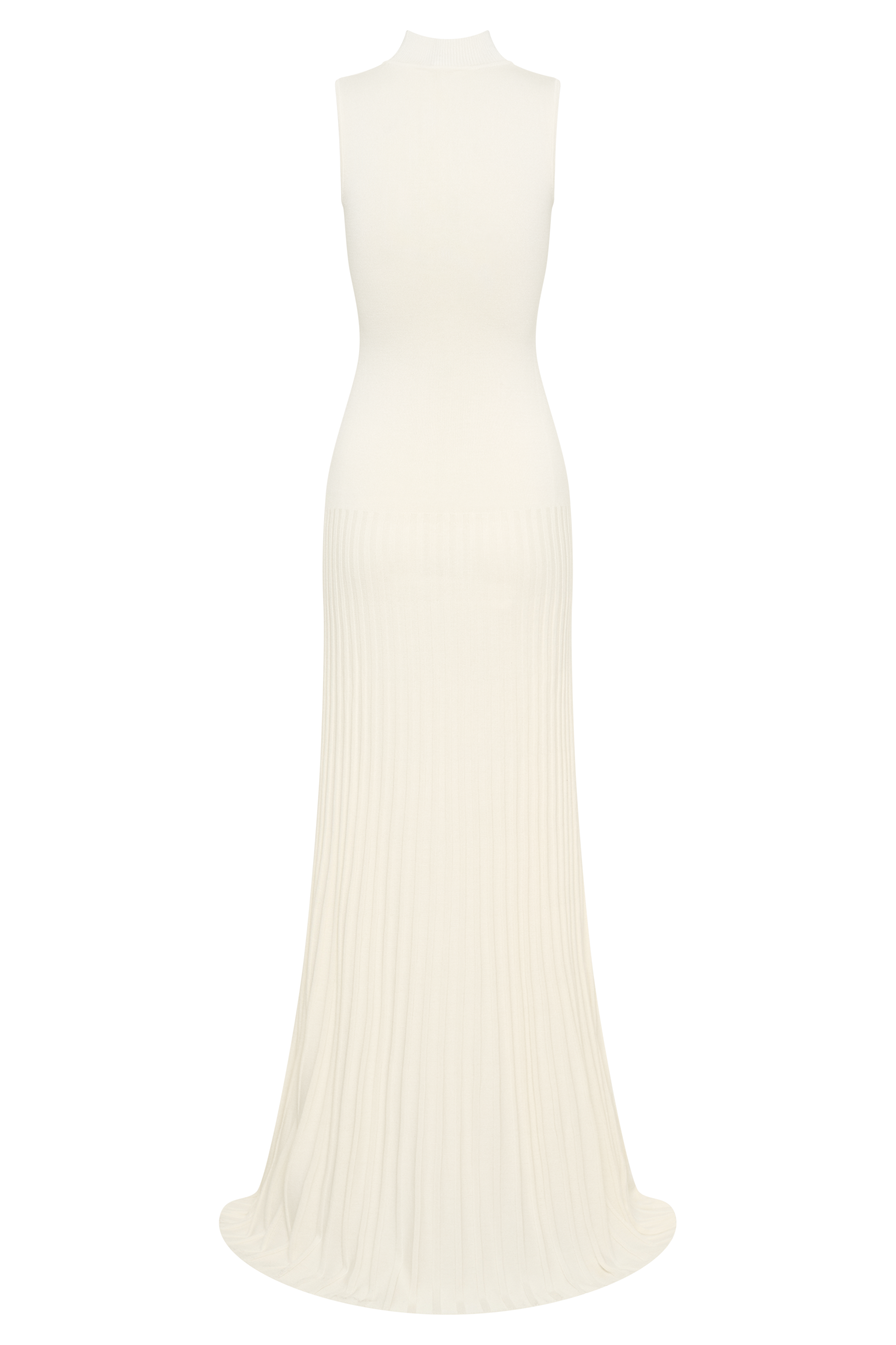 Mavis High Neck Pleated Maxi Dress - Ivory #8