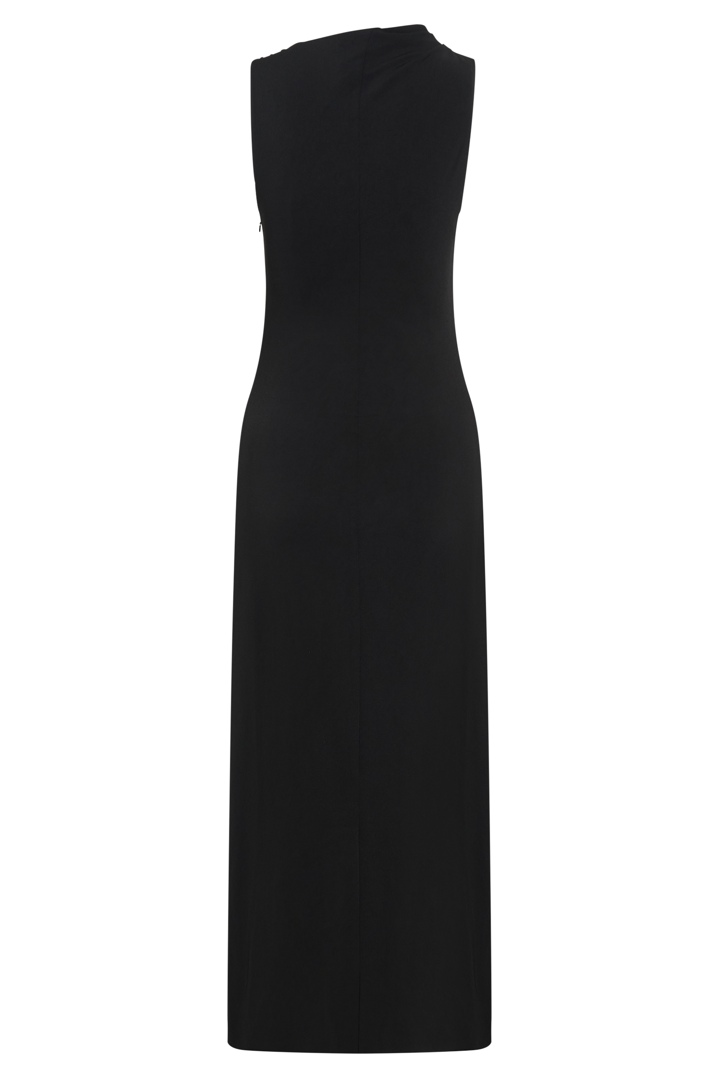 Taylor Draped Stretch Crepe Maxi Dress - Black