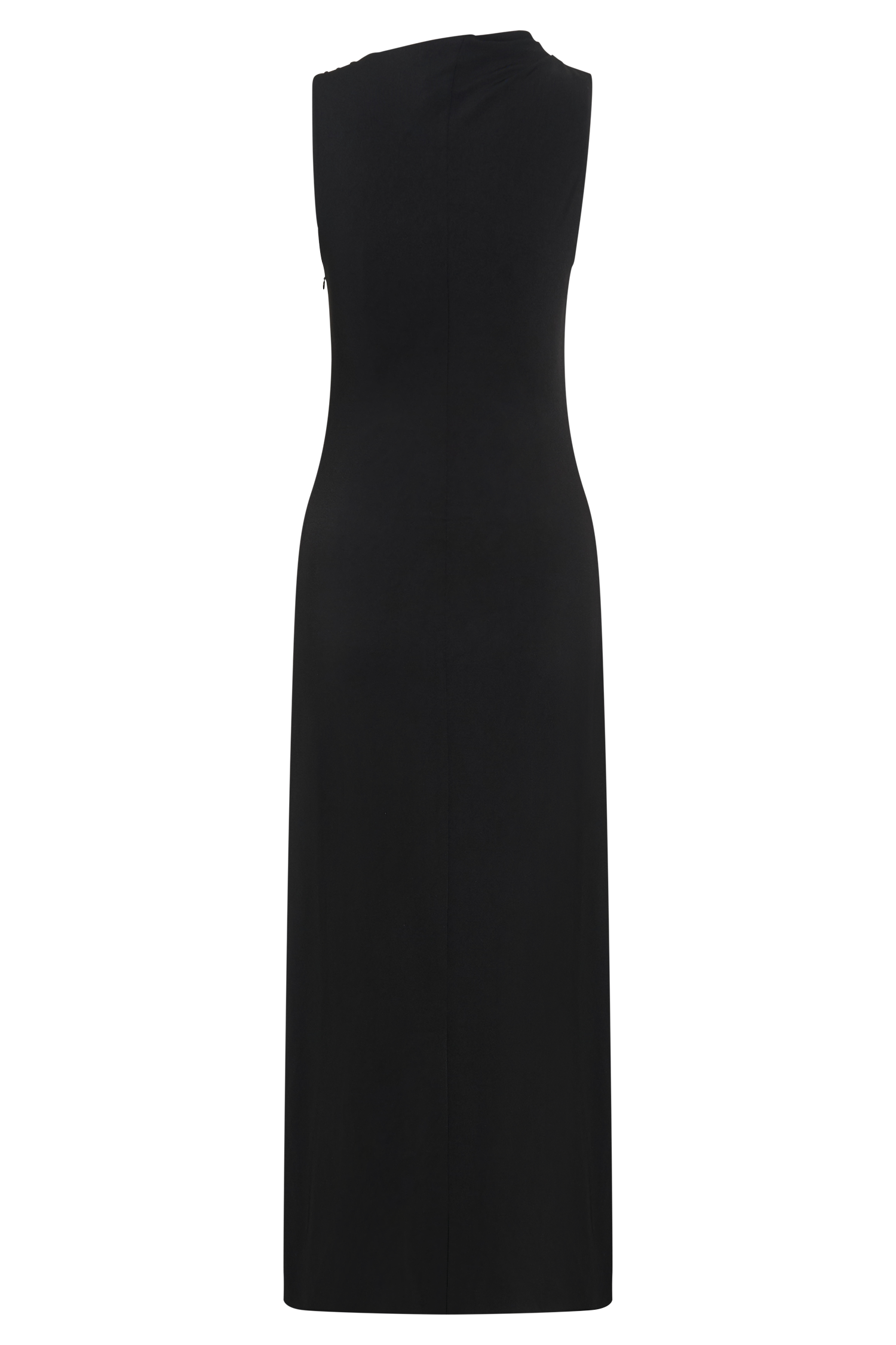 Taylor Draped Stretch Crepe Midi Dress - Black #6