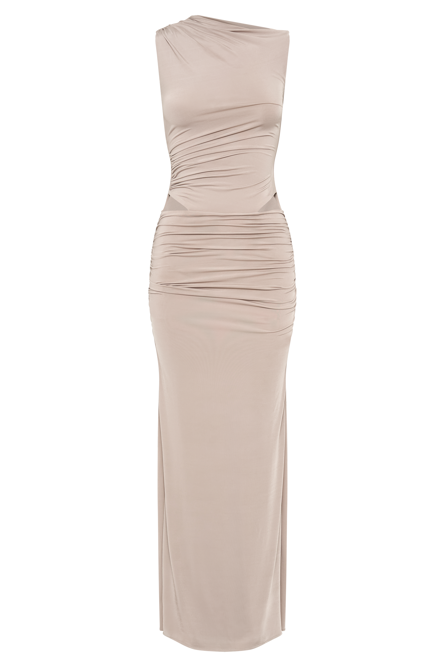 Kaia Slinky Cut Out Maxi Dress - Taupe #8