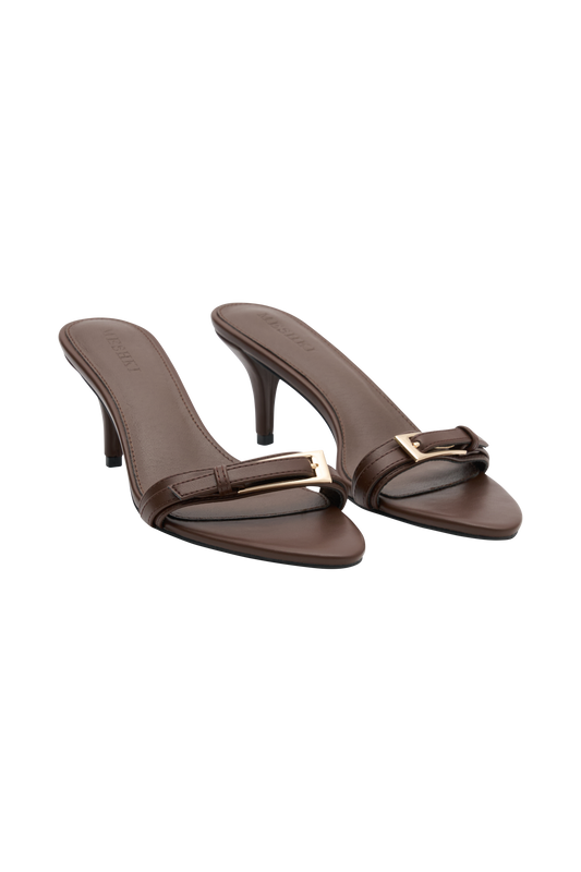 Marieanne Buckle High Heel - Chocolate