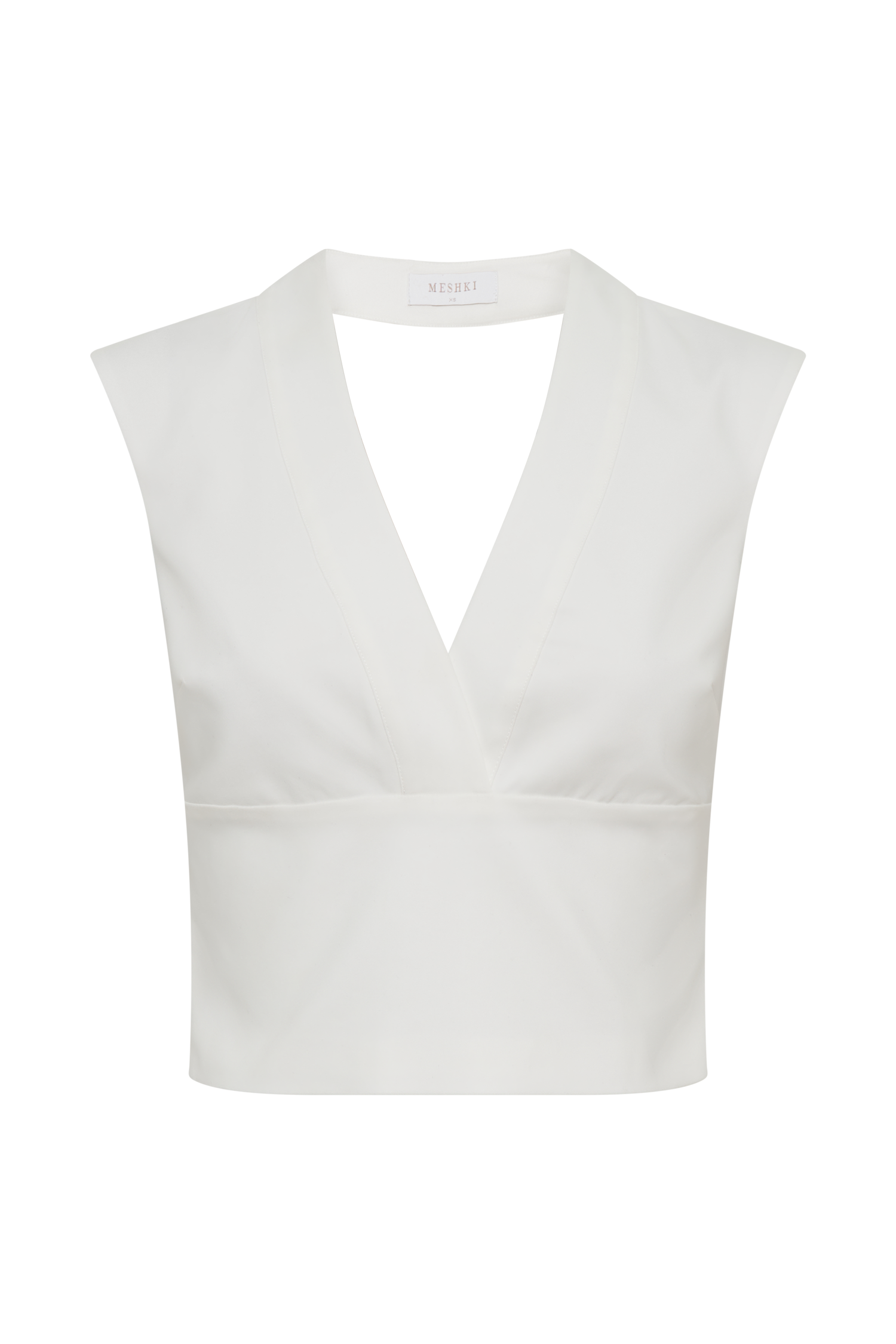 Jemima Sleeveless Cross Over Top - White #8