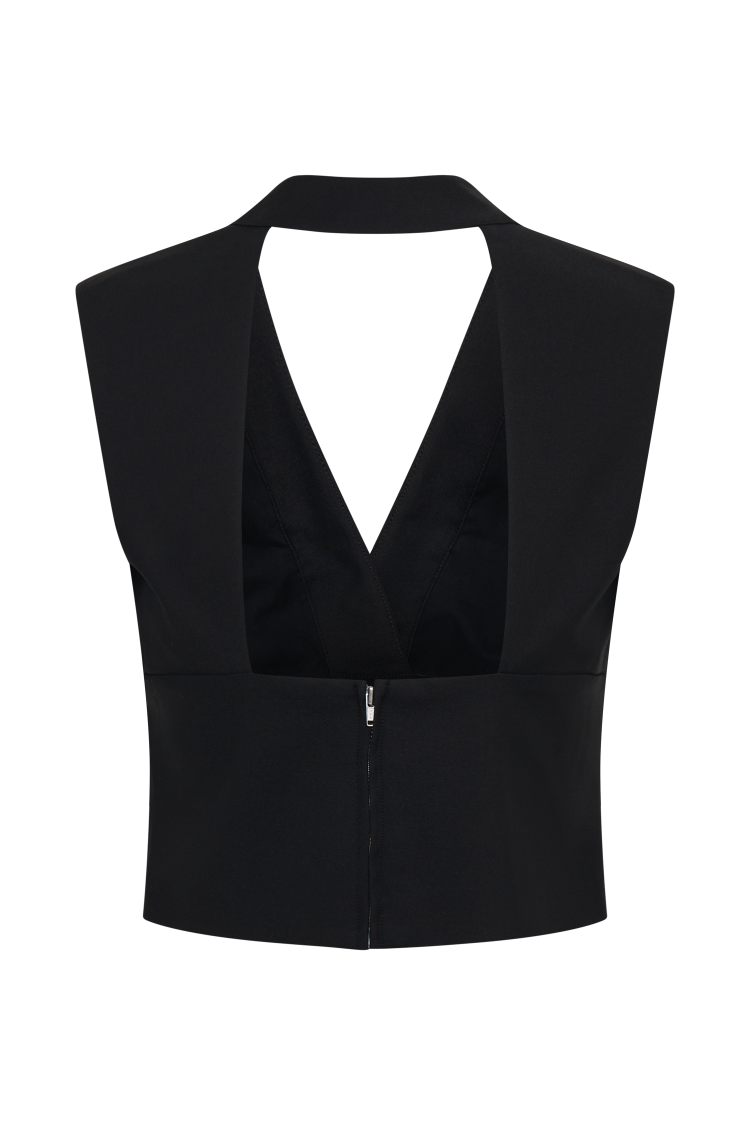 Jemima Sleeveless Cross Over Top - Black #9