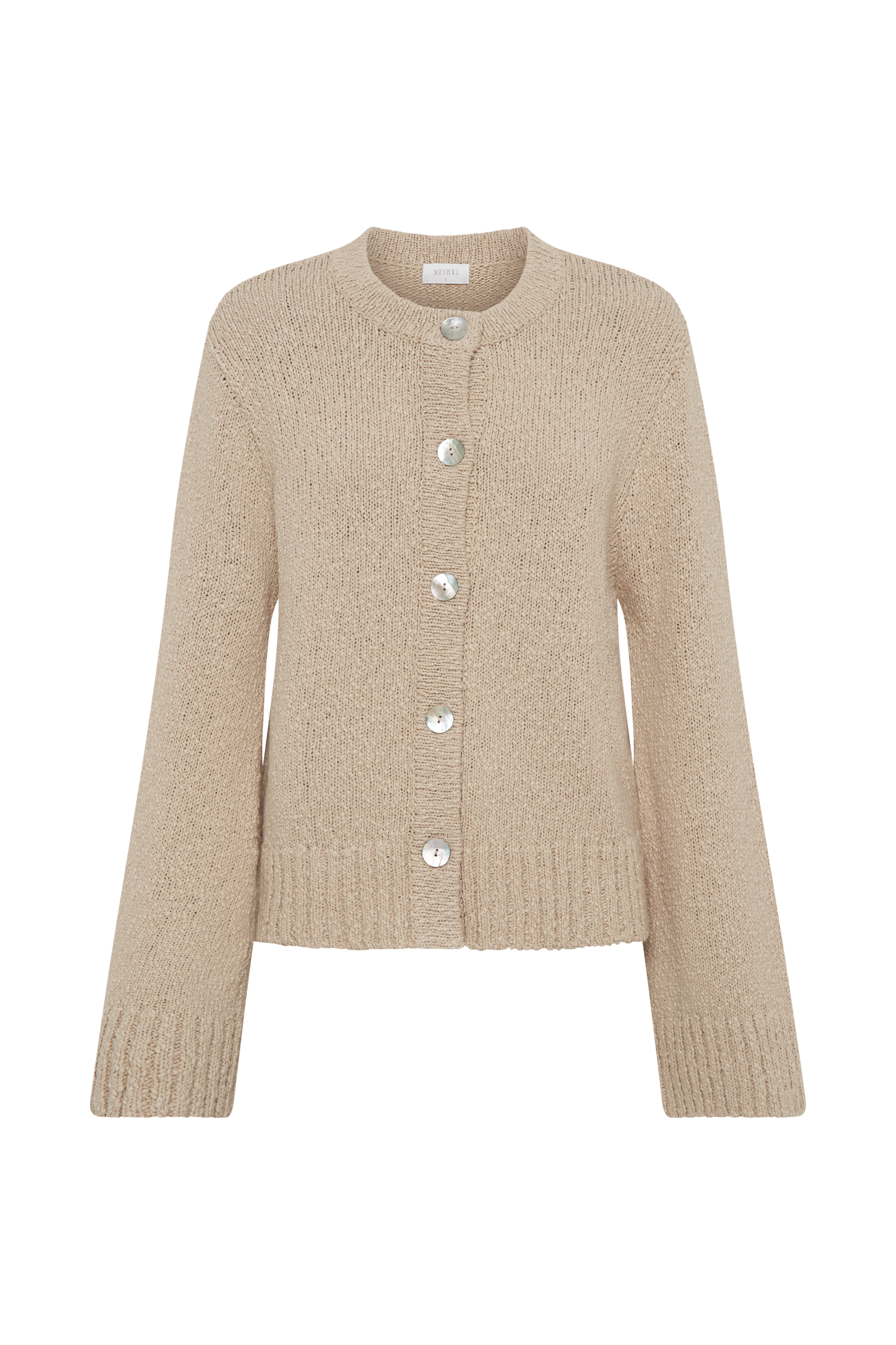 Moira Oversized Boucle Cardigan - Wheat #8