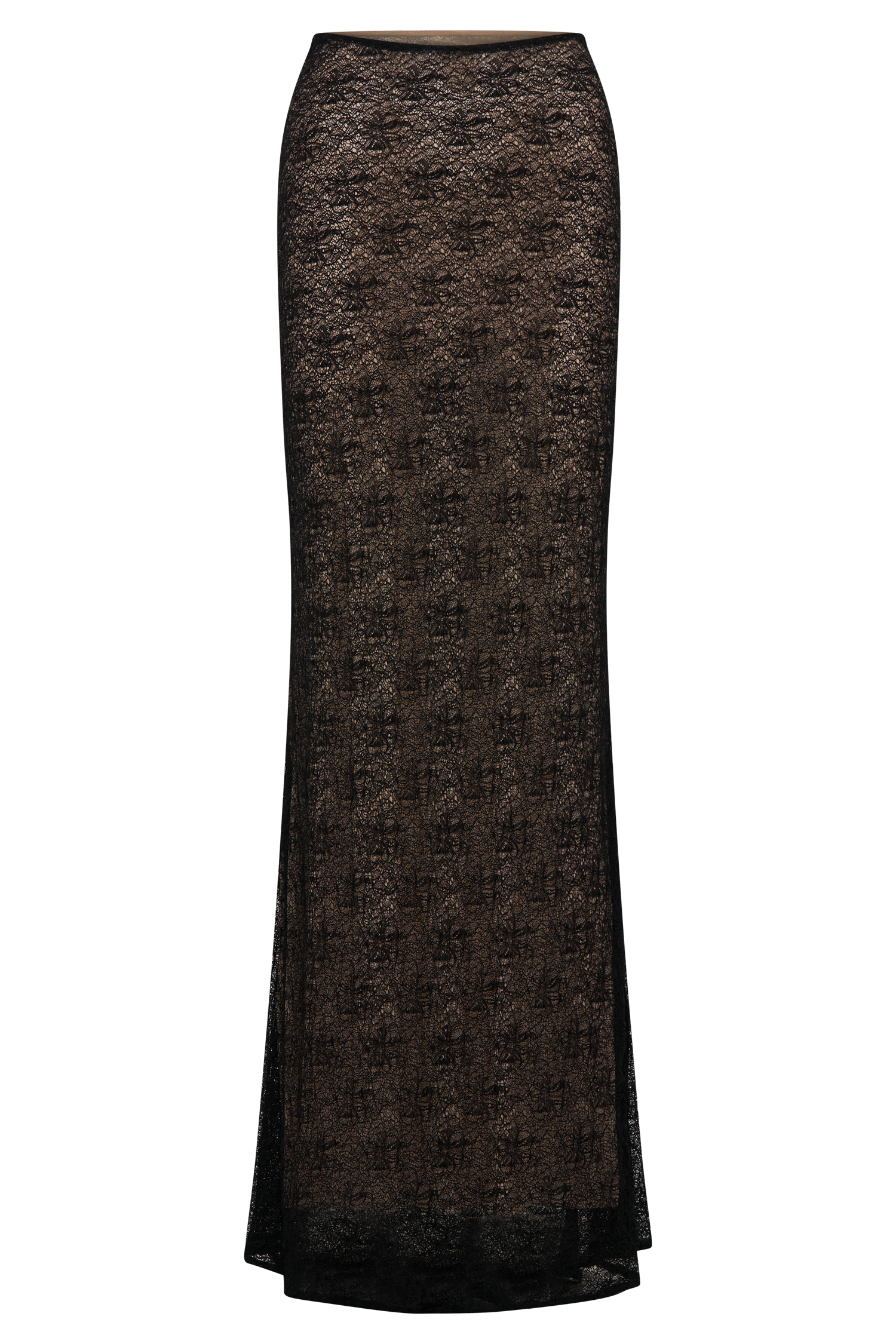 Robyn Sheer Lace Maxi Skirt - Black #13