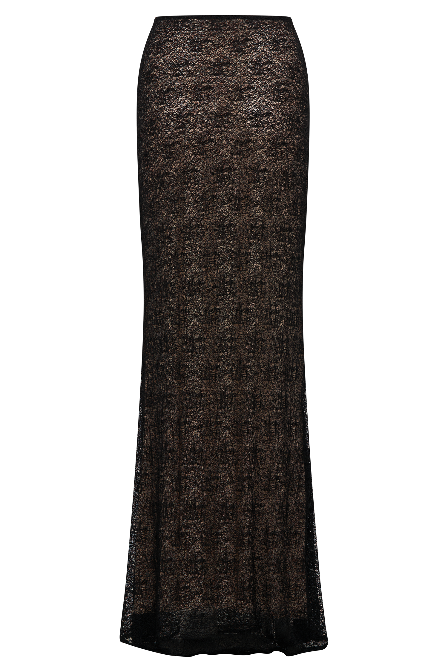 Robyn Sheer Lace Maxi Skirt - Black #12