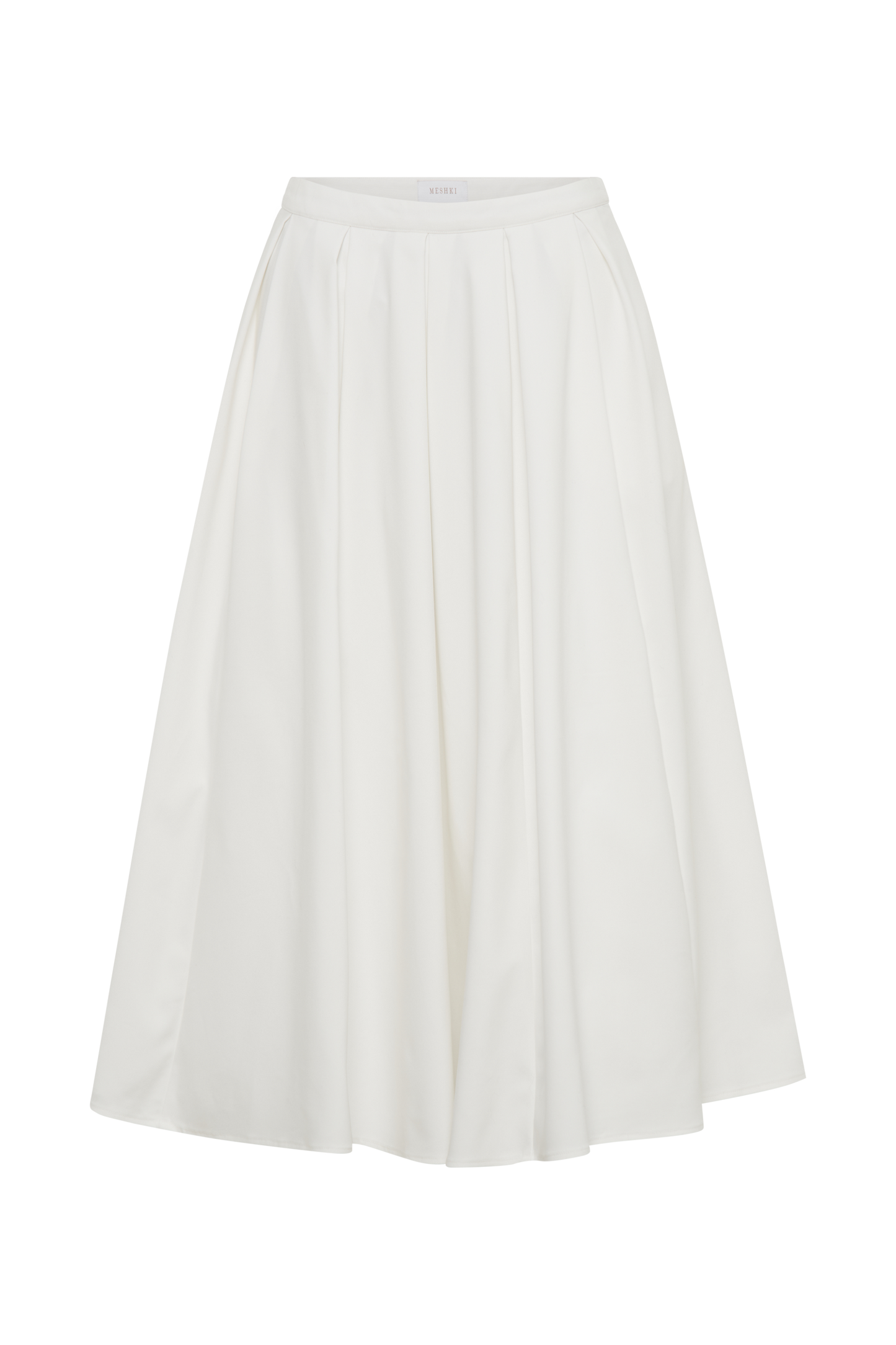 Jemima Cotton Midi Skirt - White