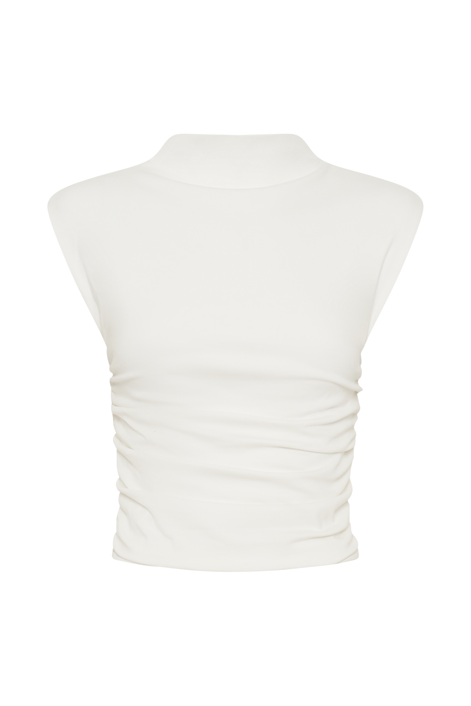 Ellia High Neck Sleeveless Top - White #9