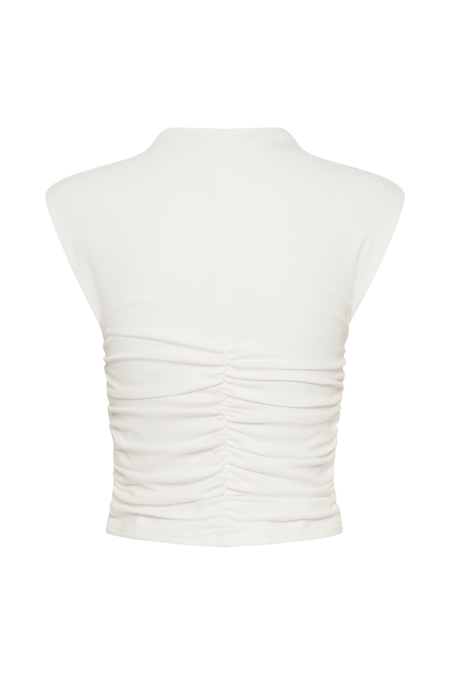 Ellia High Neck Sleeveless Top - White #8