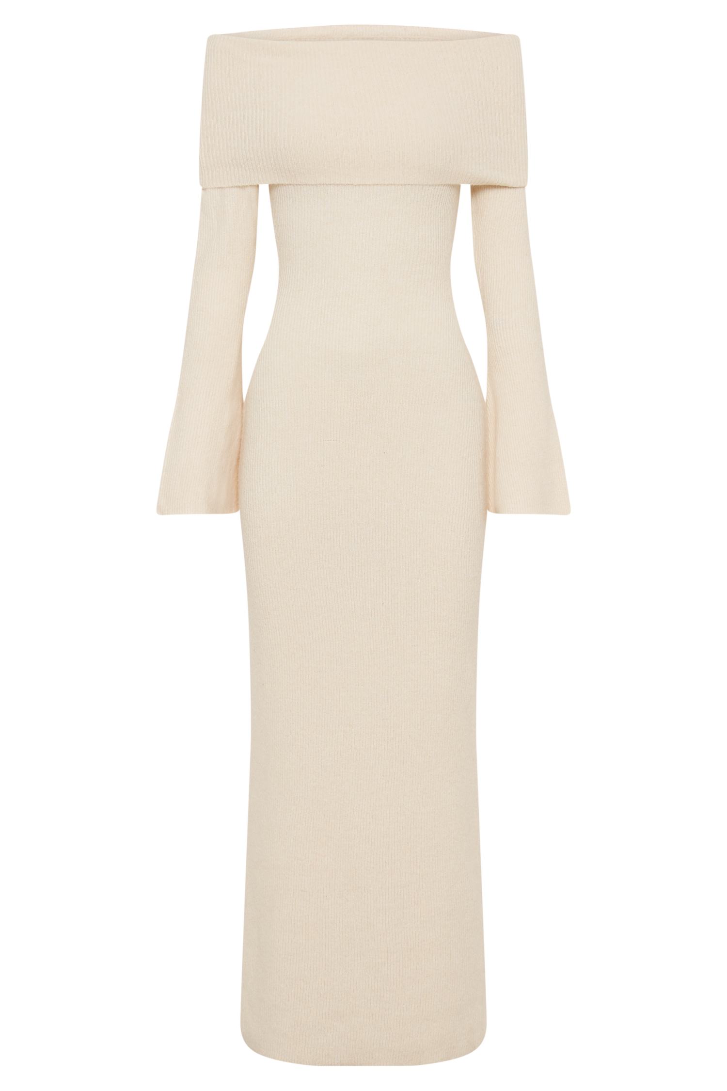 Katherine Off Shoulder Knit Maxi Dress - Ivory #10