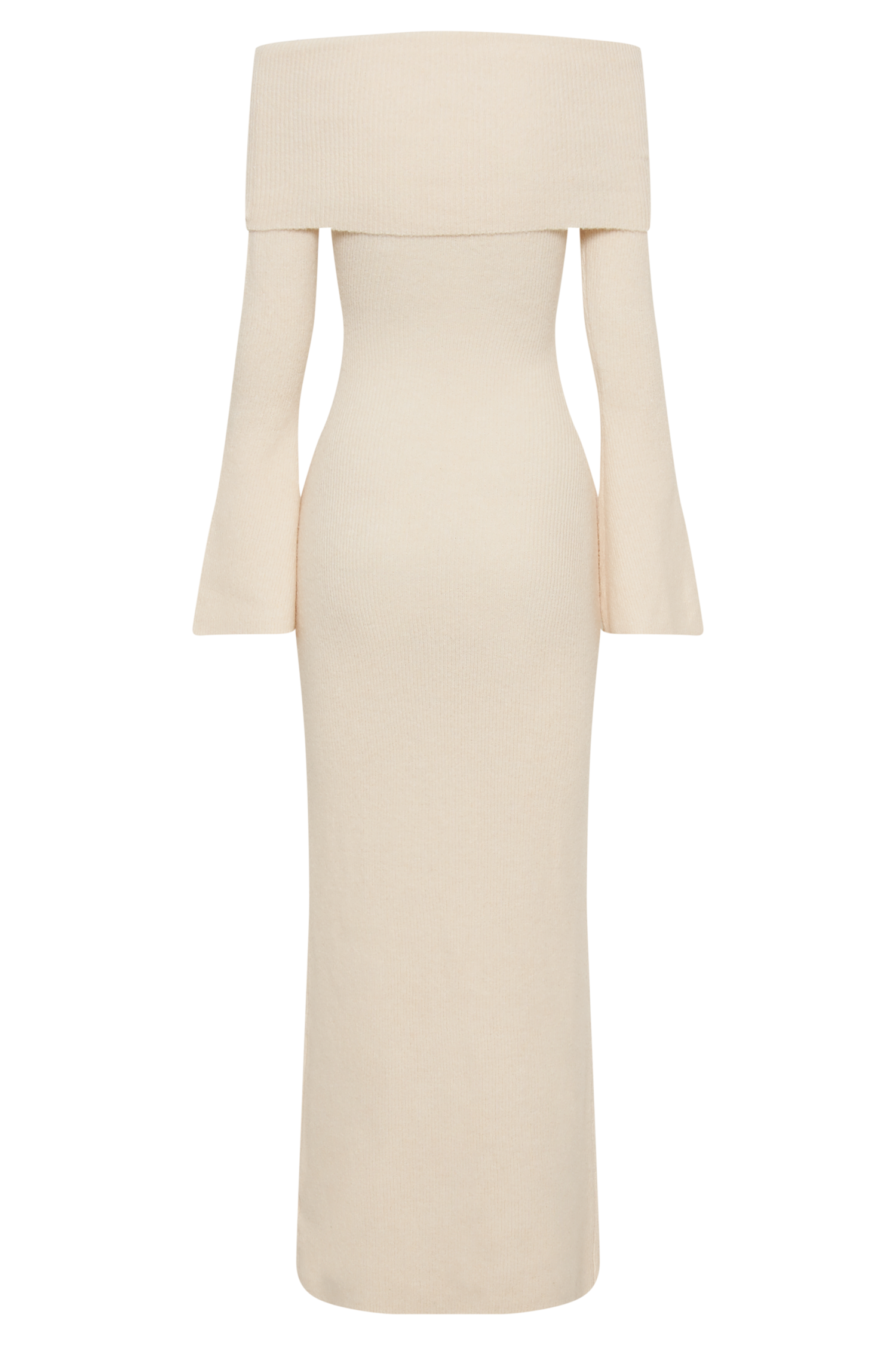 Katherine Off Shoulder Knit Maxi Dress - Ivory #9