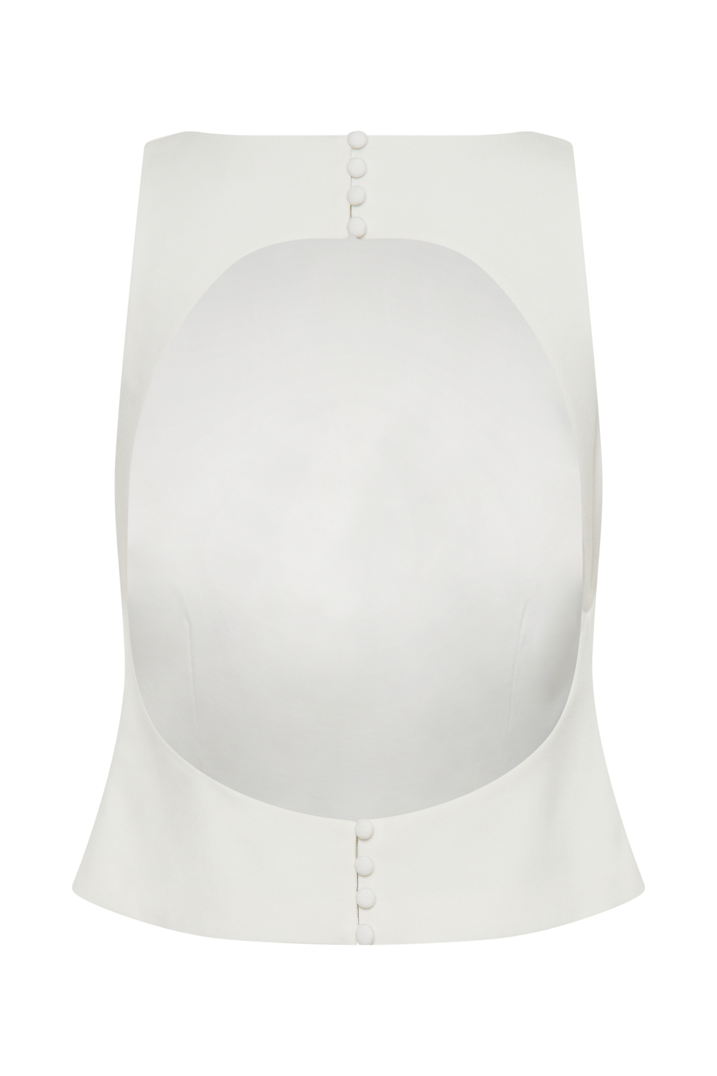 Brigette Boat Neck Longline Top - Ivory