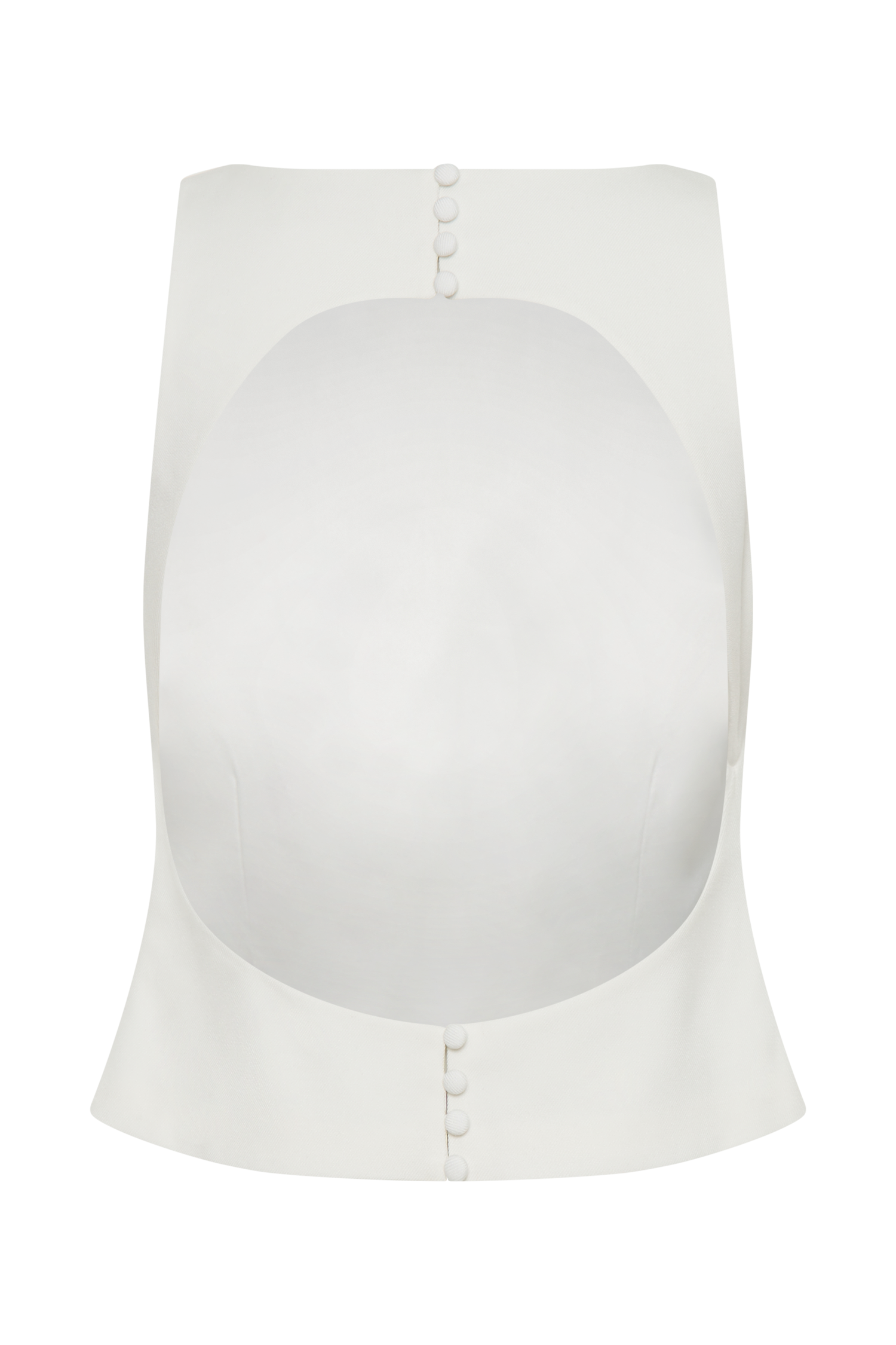 Brigette Boat Neck Longline Top - Ivory #8