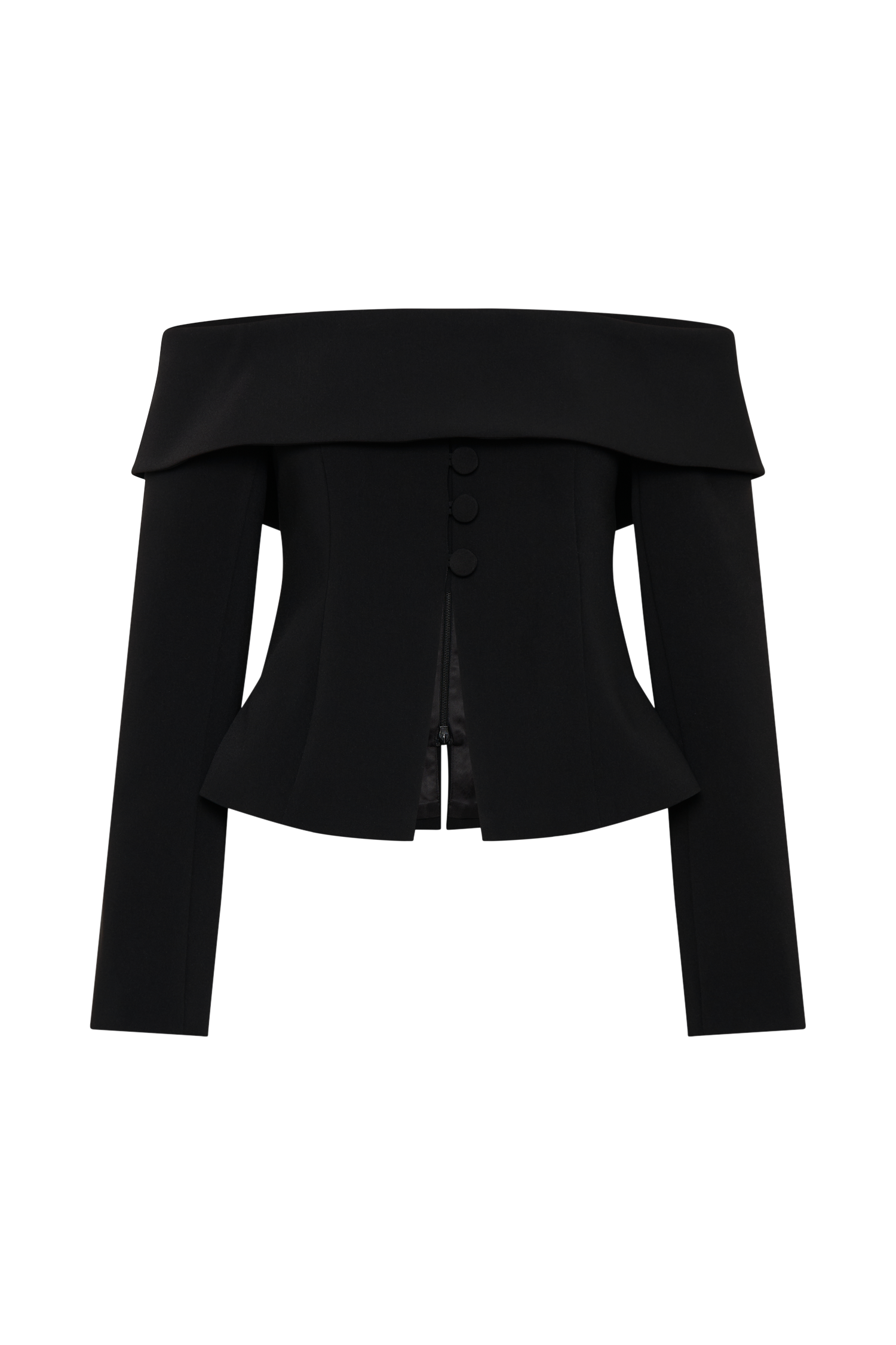 Celene Off Shoulder Jacket - Black #10