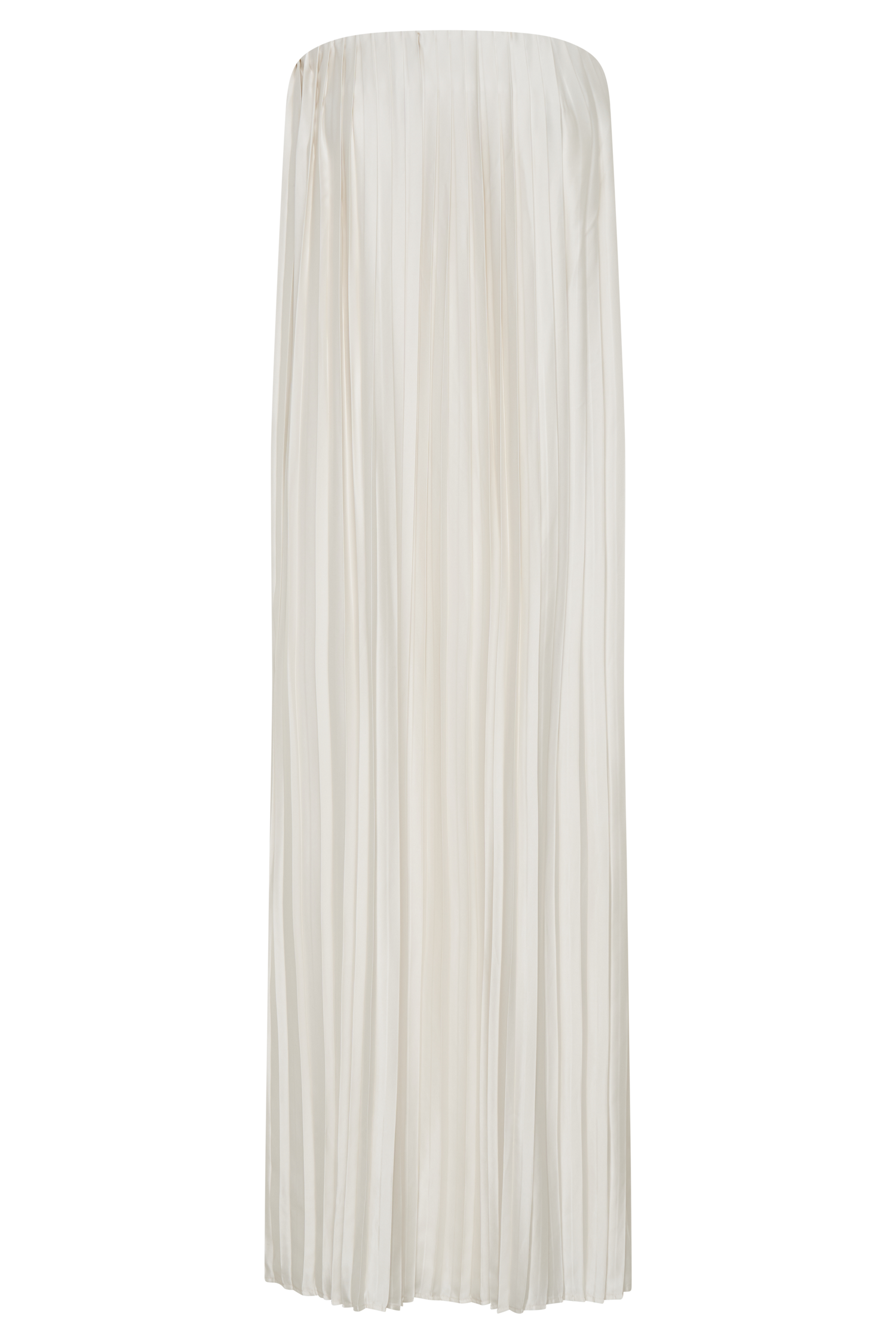 Myrah Plisse Strapless Maxi Dress - Ivory #9