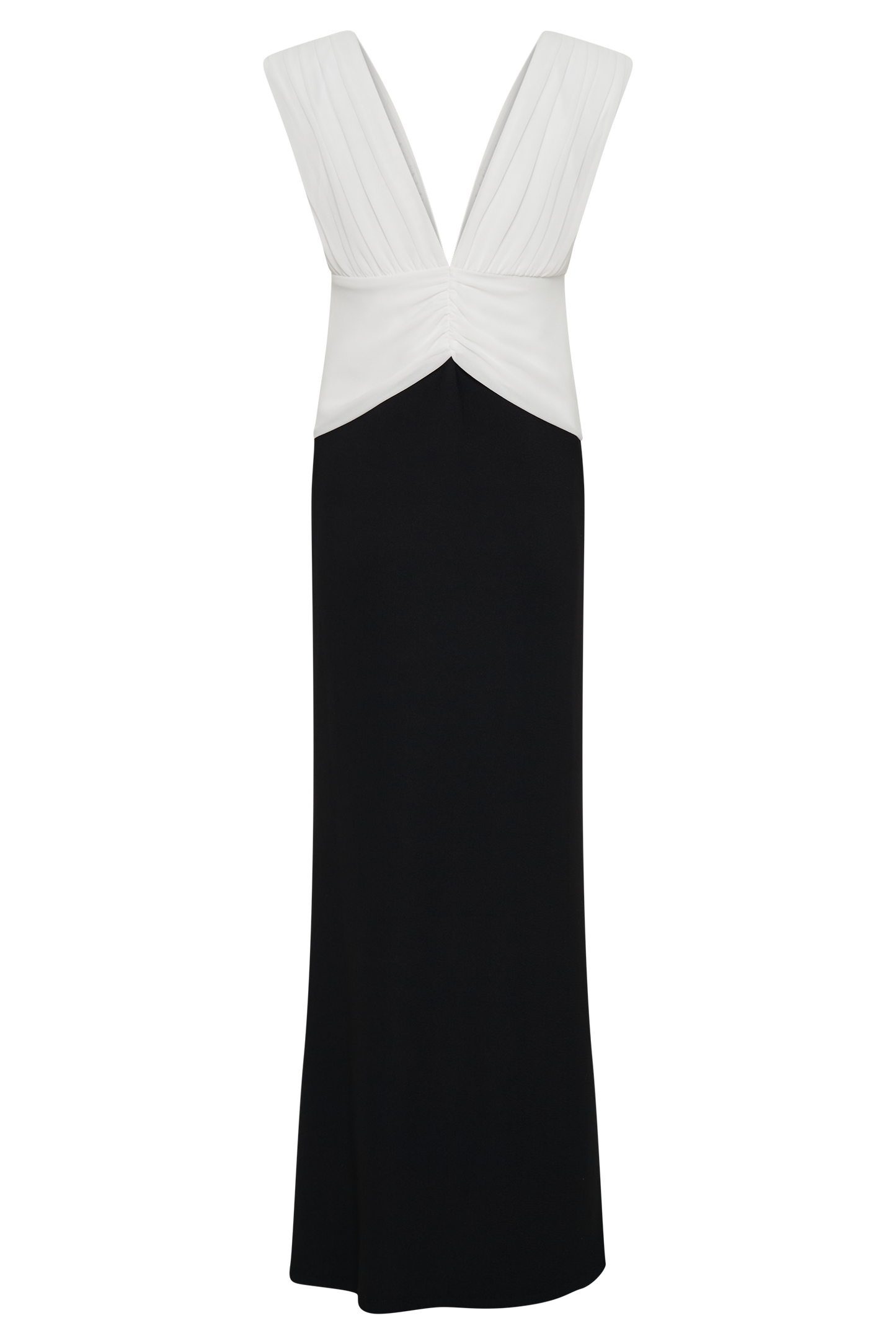 Monique Contrast Maxi Dress - Black