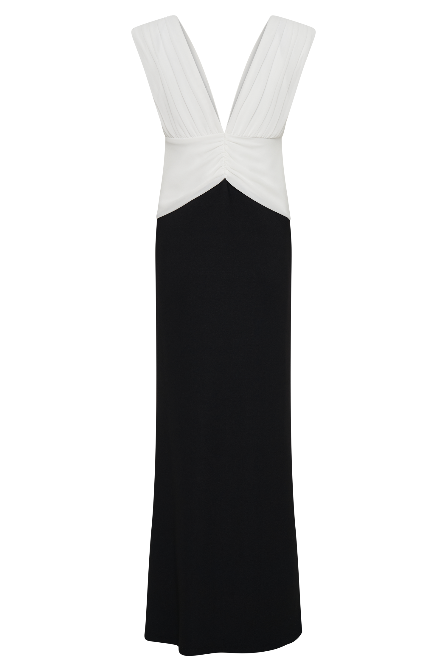 Monique Contrast Maxi Dress - Black #7