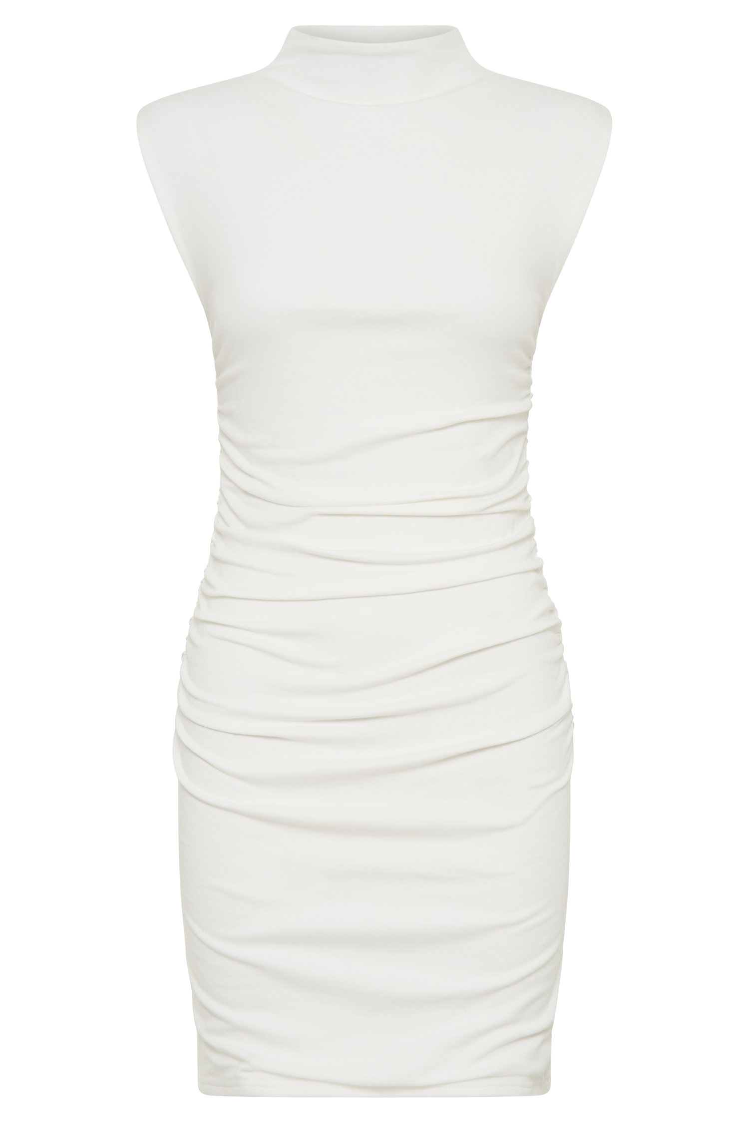 Elliot High Neck Sleeveless Mini Dress - White #9
