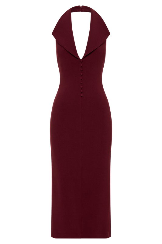 Hello world wine red midi dress hotsell