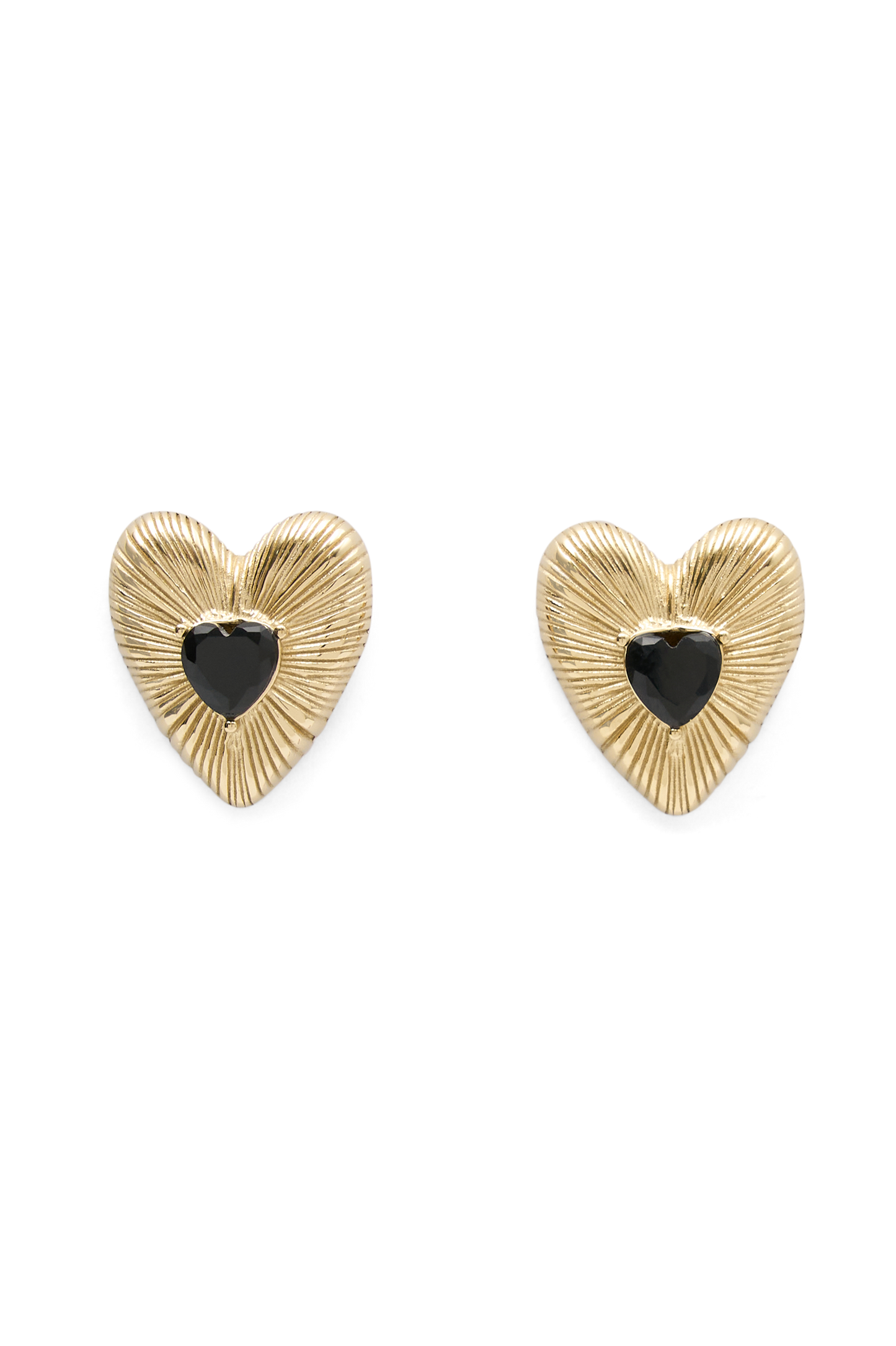 Amore Heart Earrings - Gold