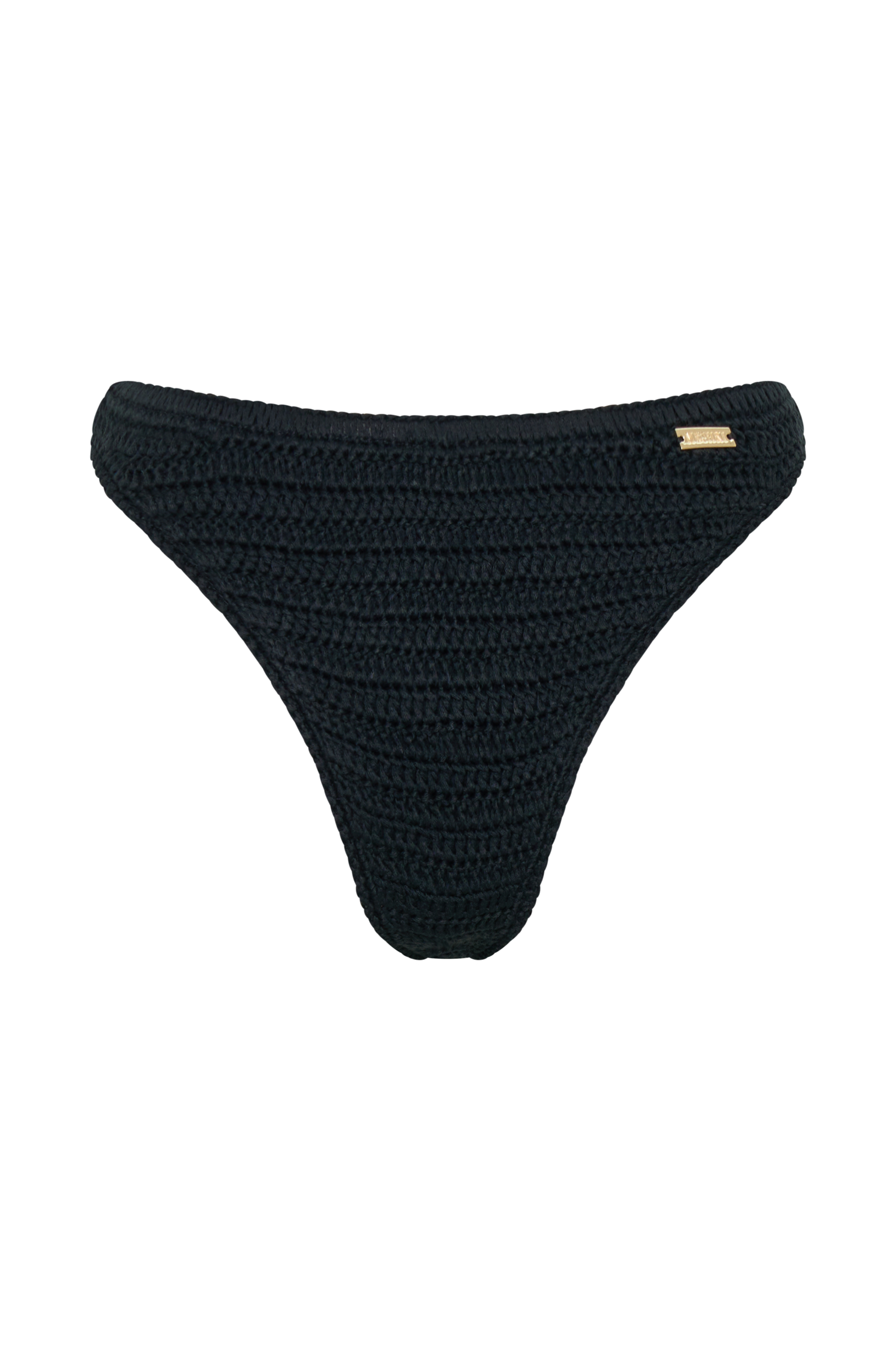 Valencia Rose Contrast Crochet Bikini Bottom - Black #8