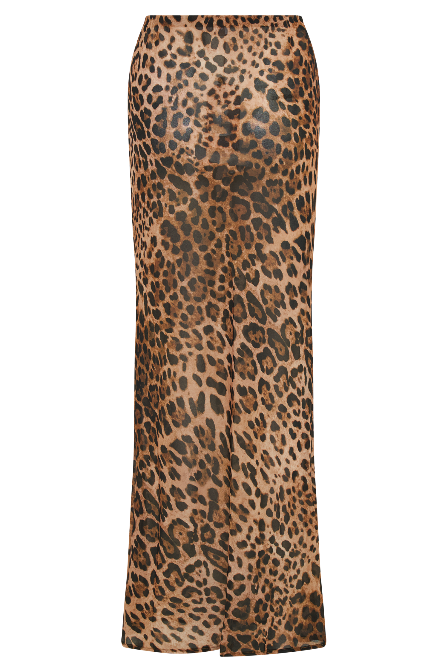 Yvonne Chiffon Maxi Skirt - Leopard Print #9