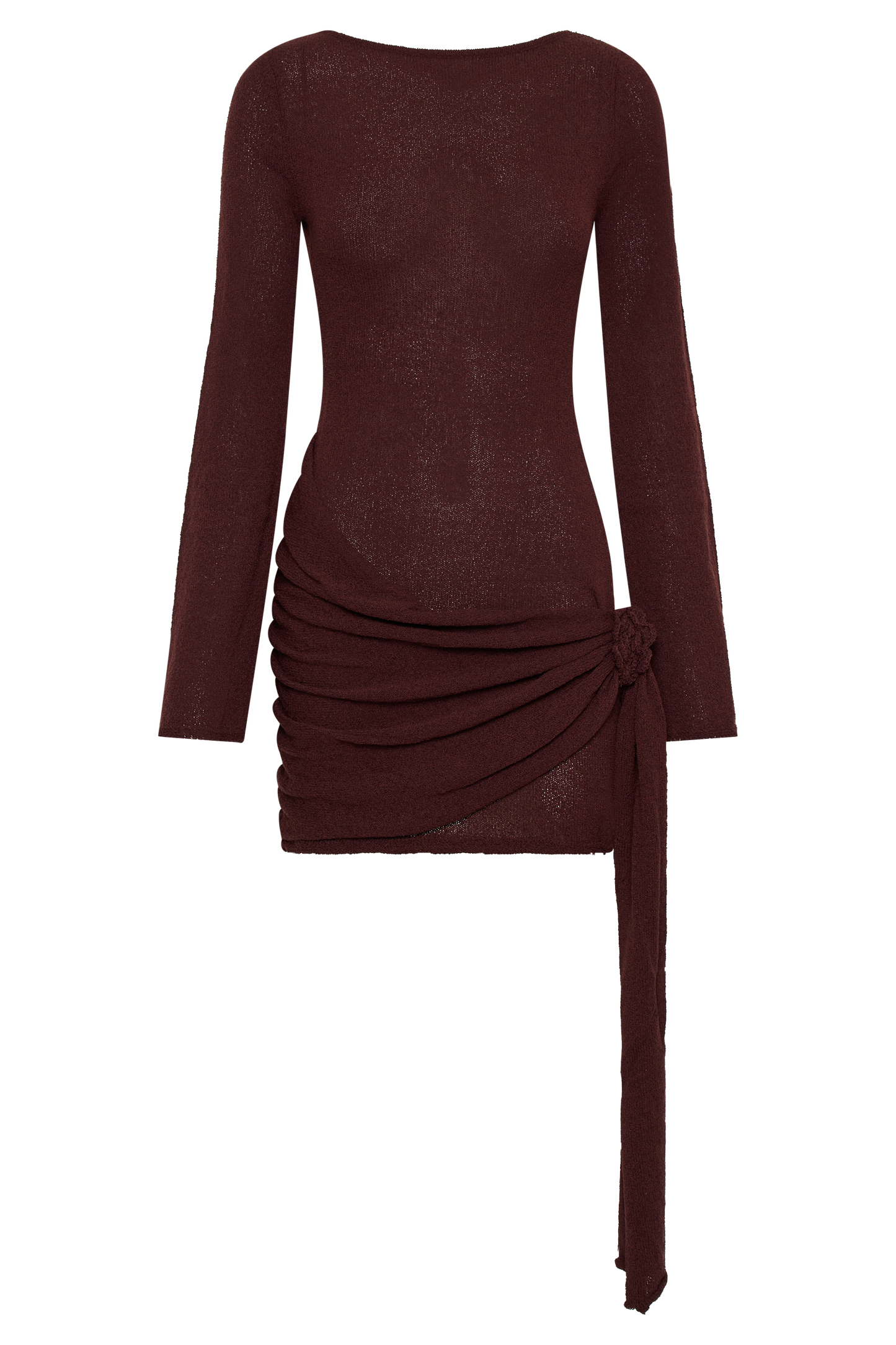 Liana Long Sleeve Knit Mini Dress - Plum