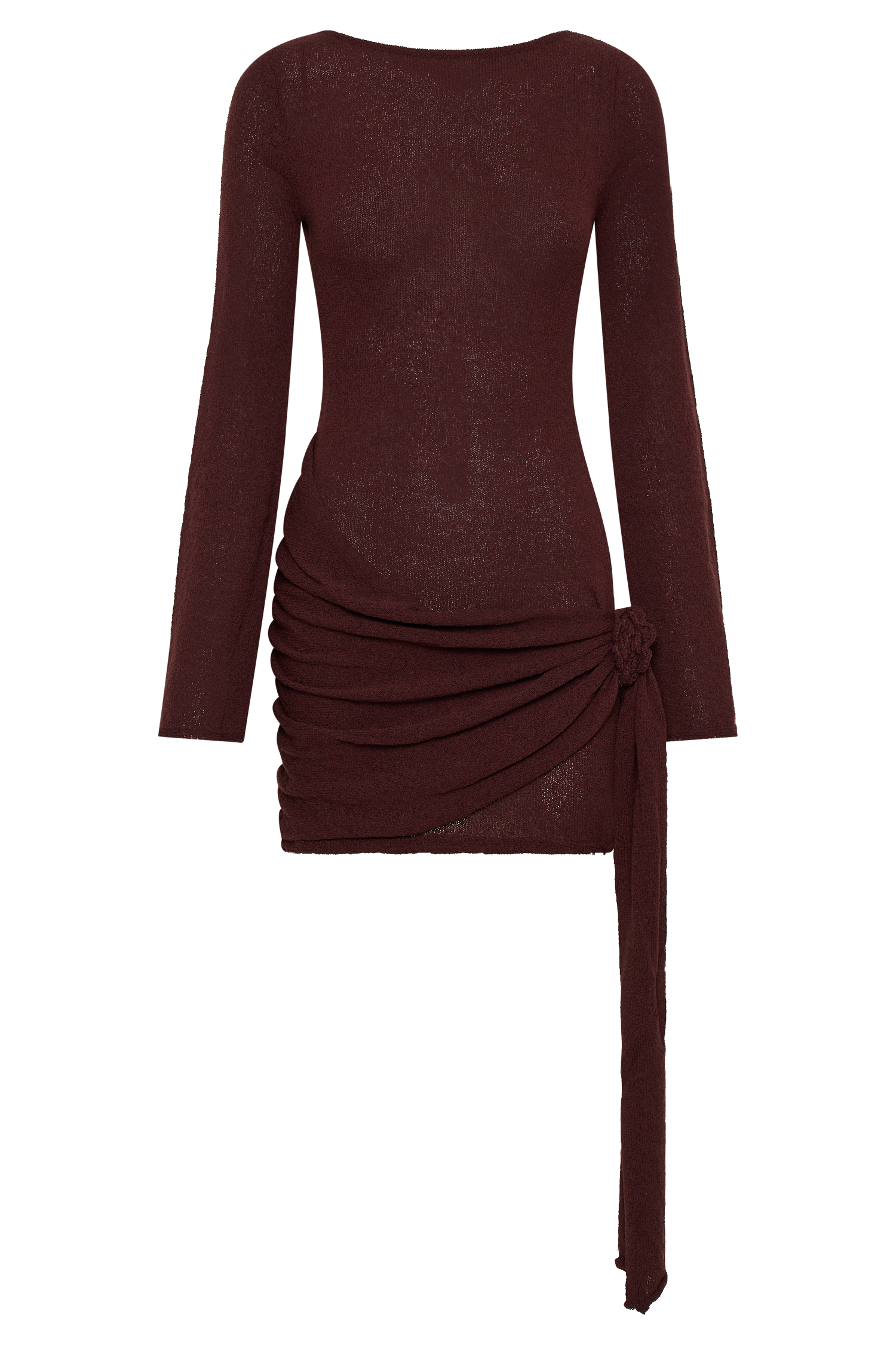 Liana Long Sleeve Knit Mini Dress - Plum #8