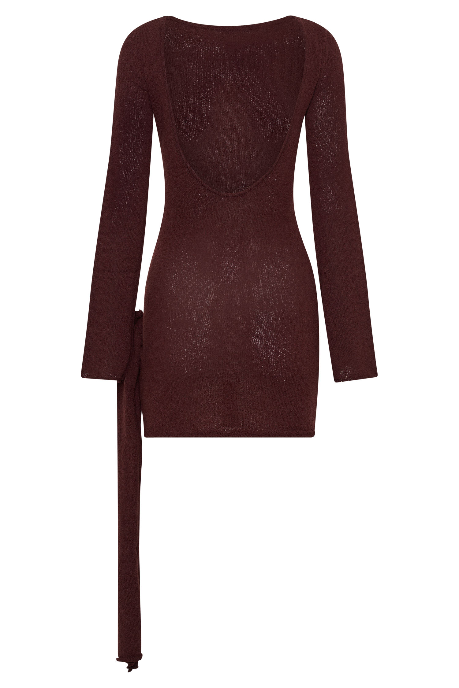 Liana Long Sleeve Knit Mini Dress - Plum #7