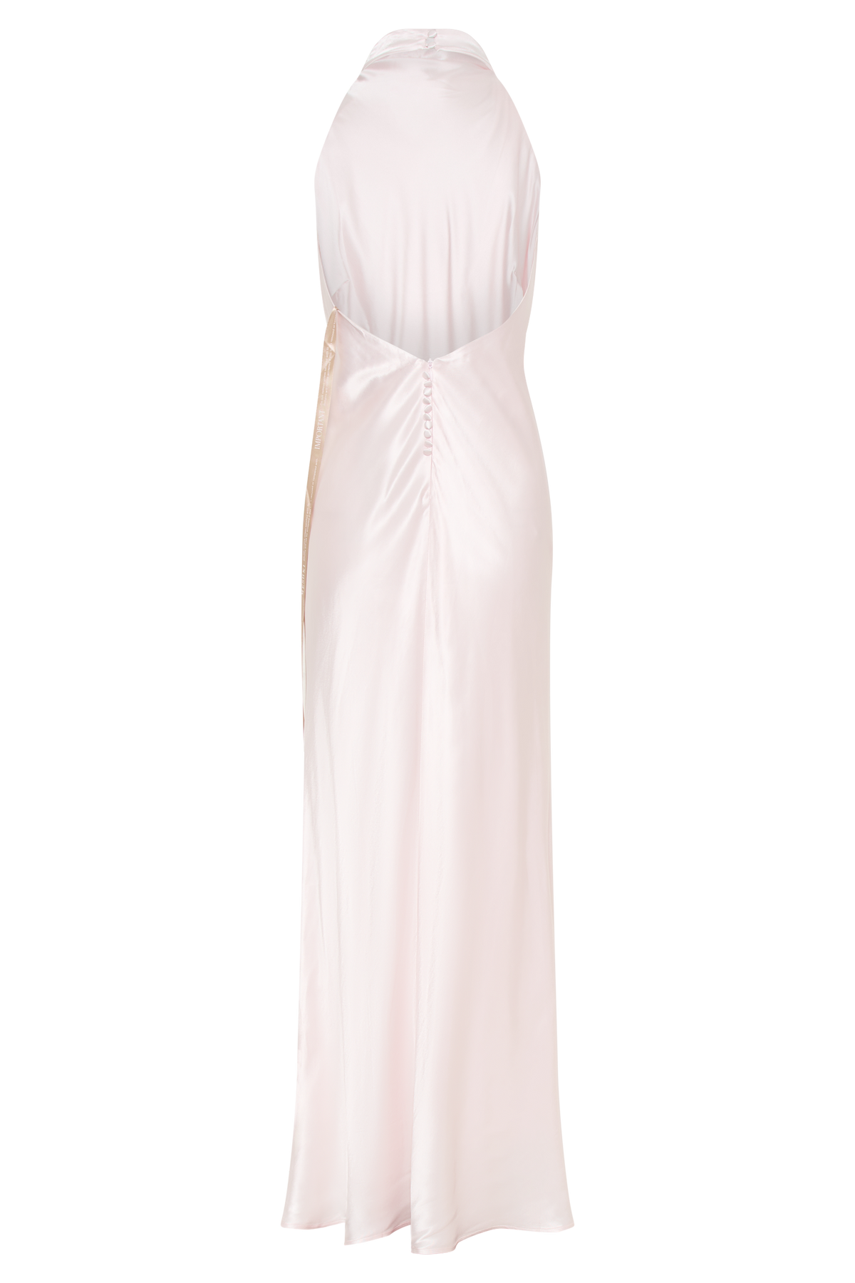 Esther Iridescent Satin Cowl Maxi Dress - Pale Pink #8