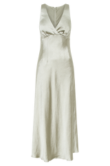 Meghan Satin Maxi Dress - Sage
