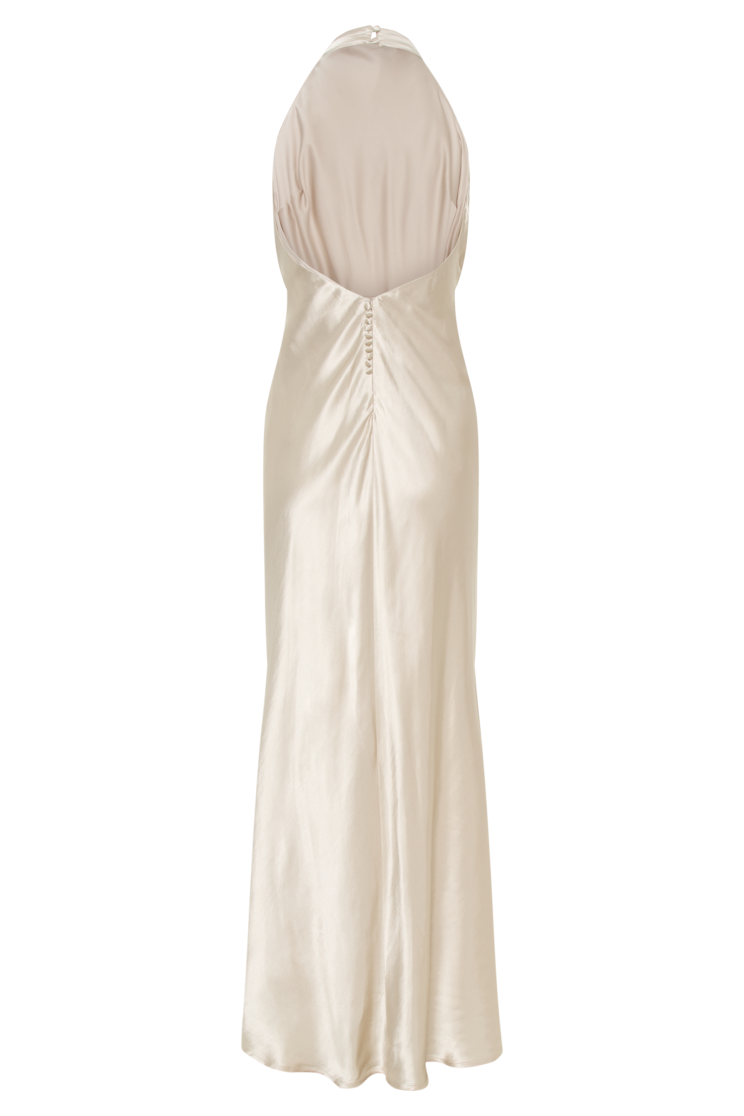 Esther Iridescent Satin Cowl Maxi Dress - Gold #11