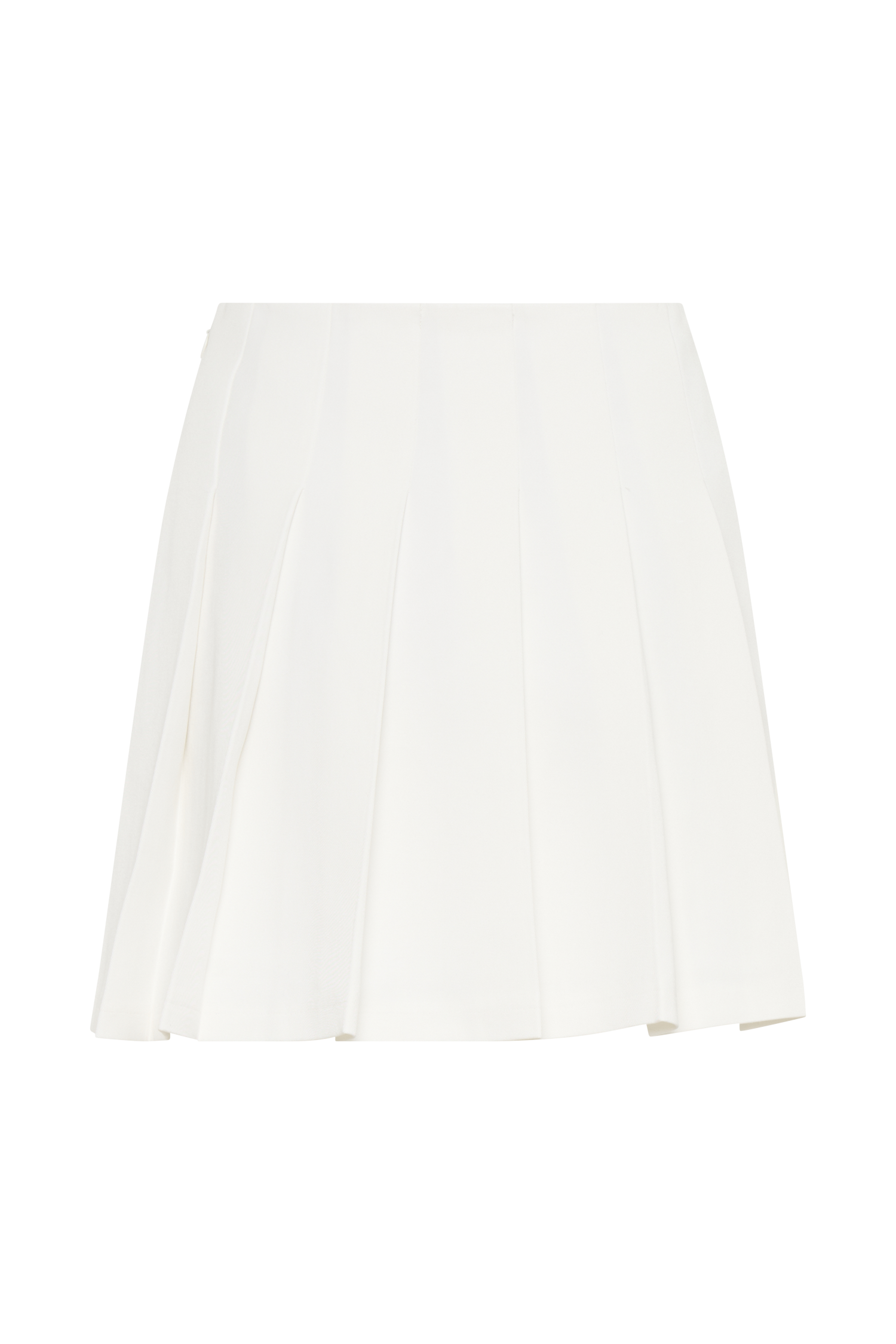 Julianna Cotton Pleated Mini Skirt - White #12
