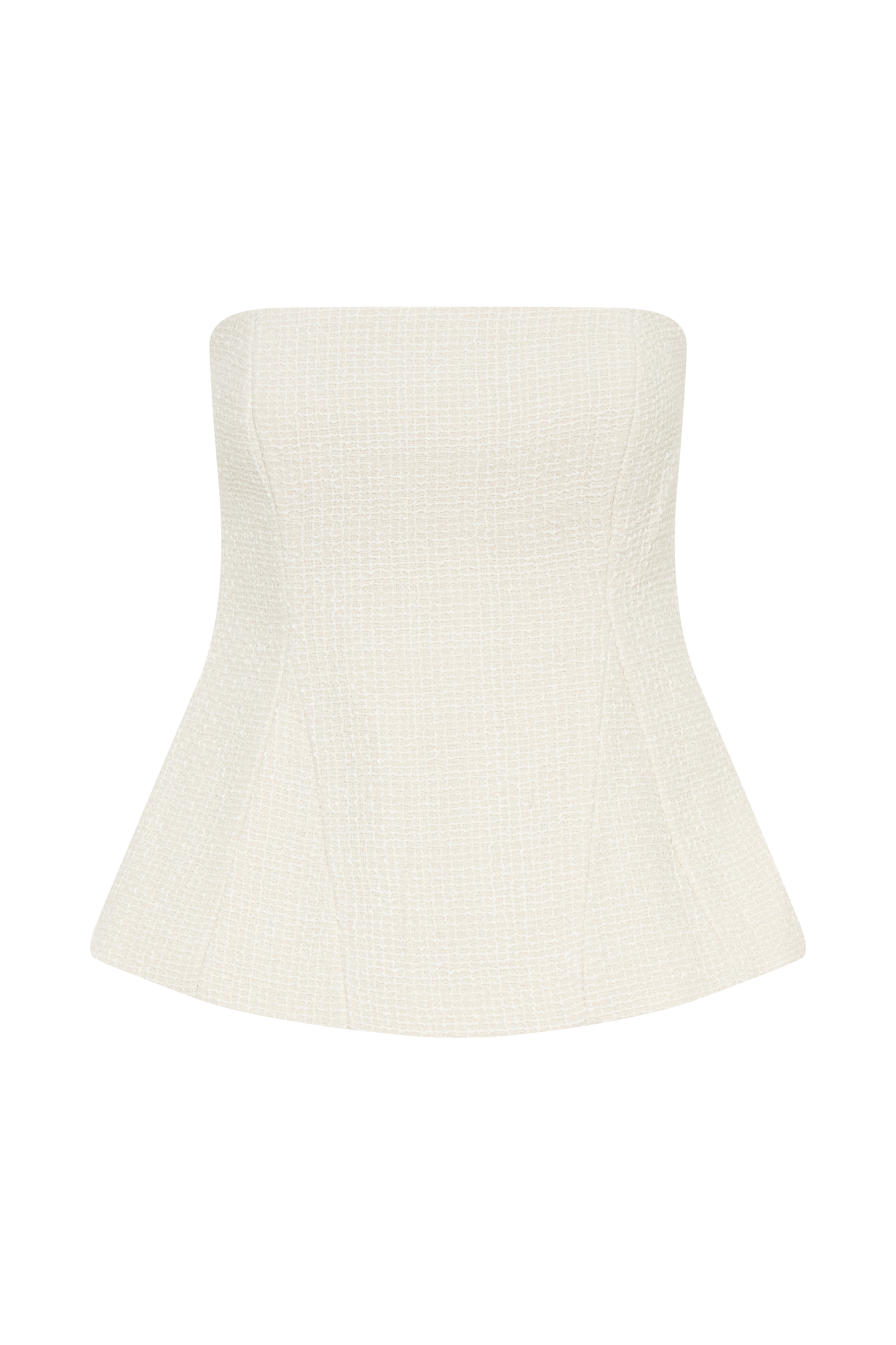 Cyrus Strapless Boucle Top - Ivory