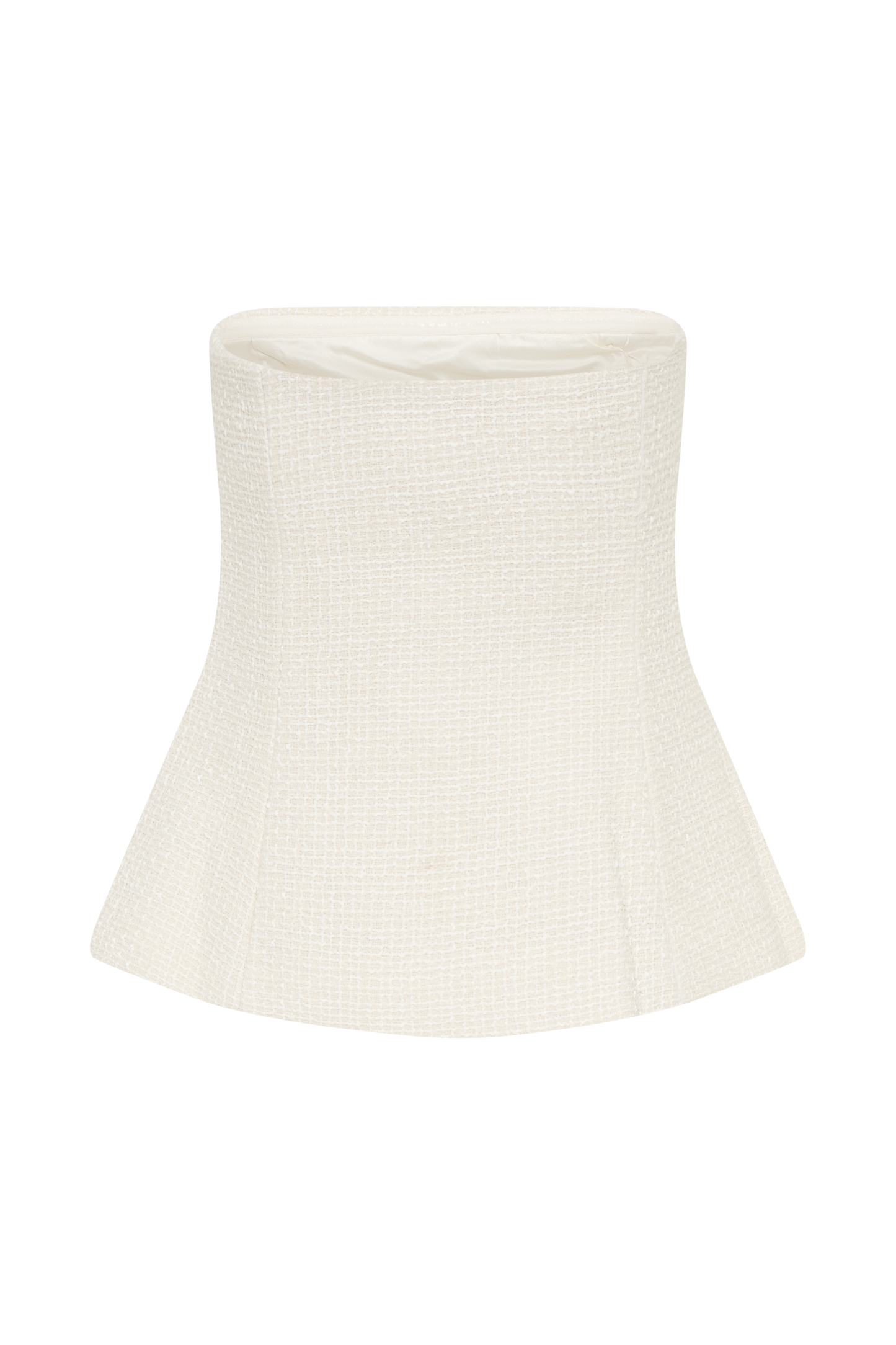 Cyrus Strapless Boucle Top - Ivory