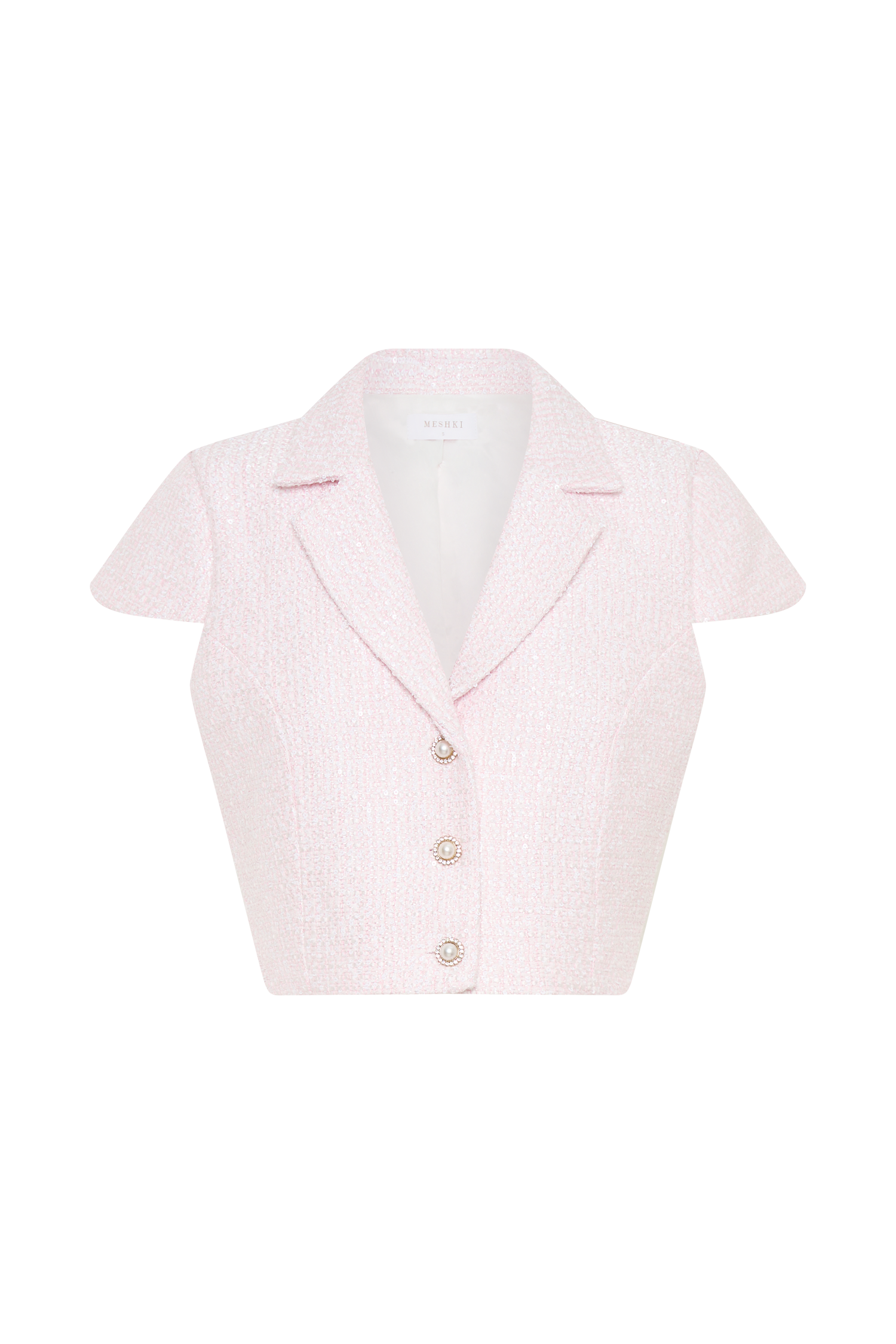Mercer Tweed Top - Fairy Floss Pink #11