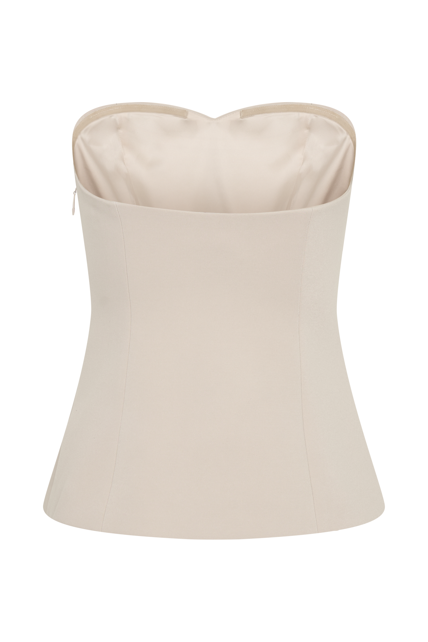 Lindie Strapless Suiting Top - Sand #8