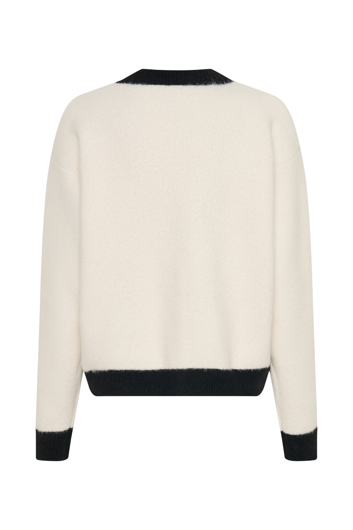 Evangeline Oversized Knit Cardigan - Black/White #9