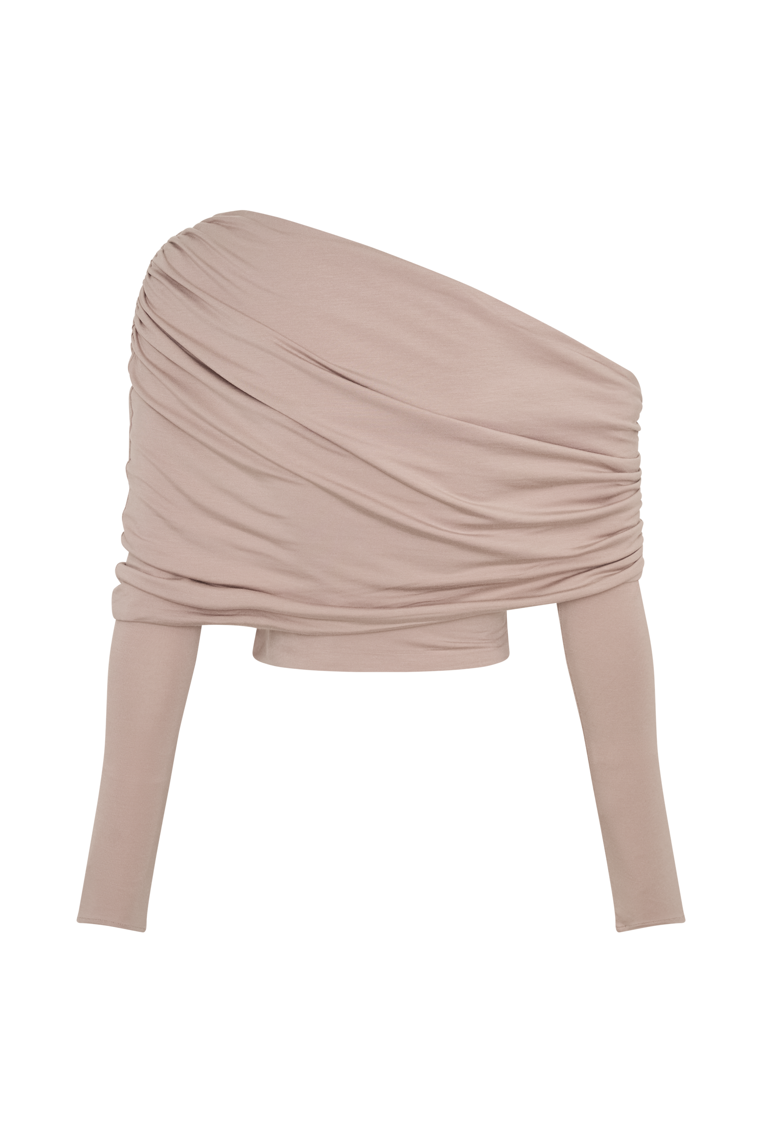 Corinna Modal One Shoulder Top - Mushroom #8