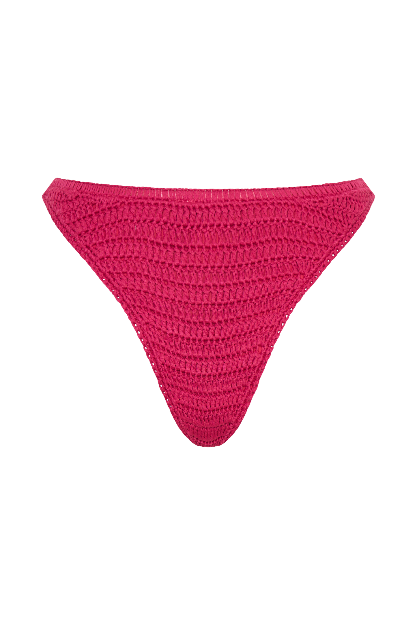 Skye Floral Crochet Tie Up Bikini Bottom - Pink Cherry